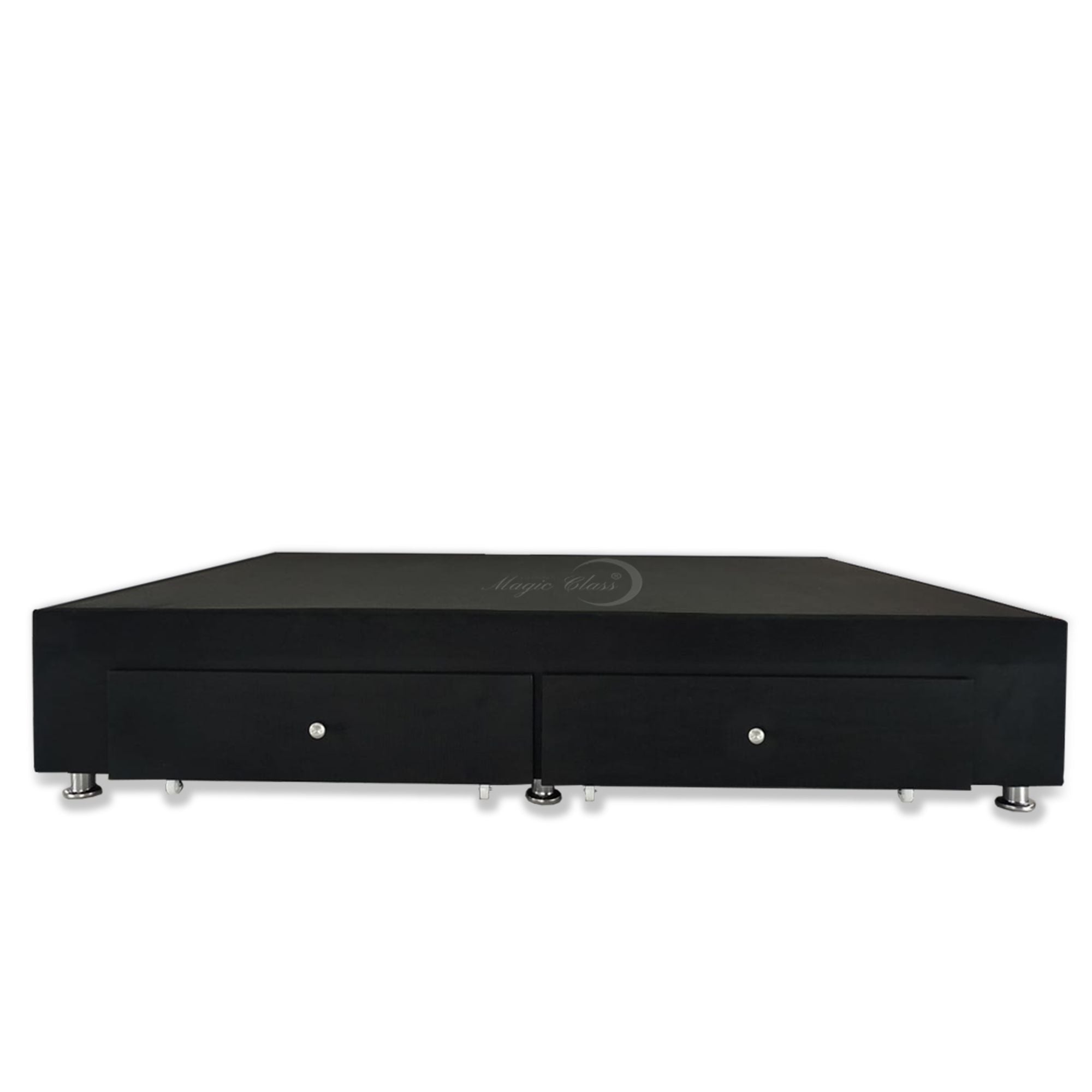Black Bed Base 140x40cm for Double Mattress 140x190cm with Drawers - Perfect for Bedroom Storage and Organization