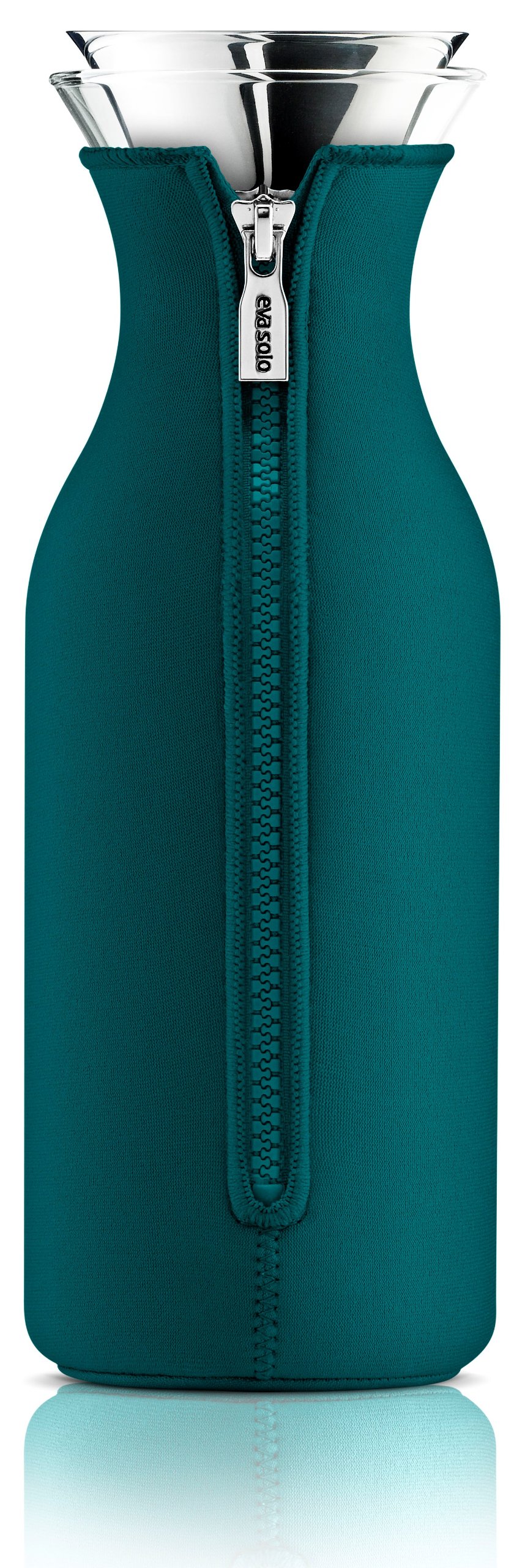 Eva Solo 1-Liter Insulated Fridge Carafe with Neoprene Cover - Harbor Blue | Perfect for Chilled Water, Juice & Wine Storage in Refrigerator | BPA-Free Leakproof Beverage Dispenser for Home & Office