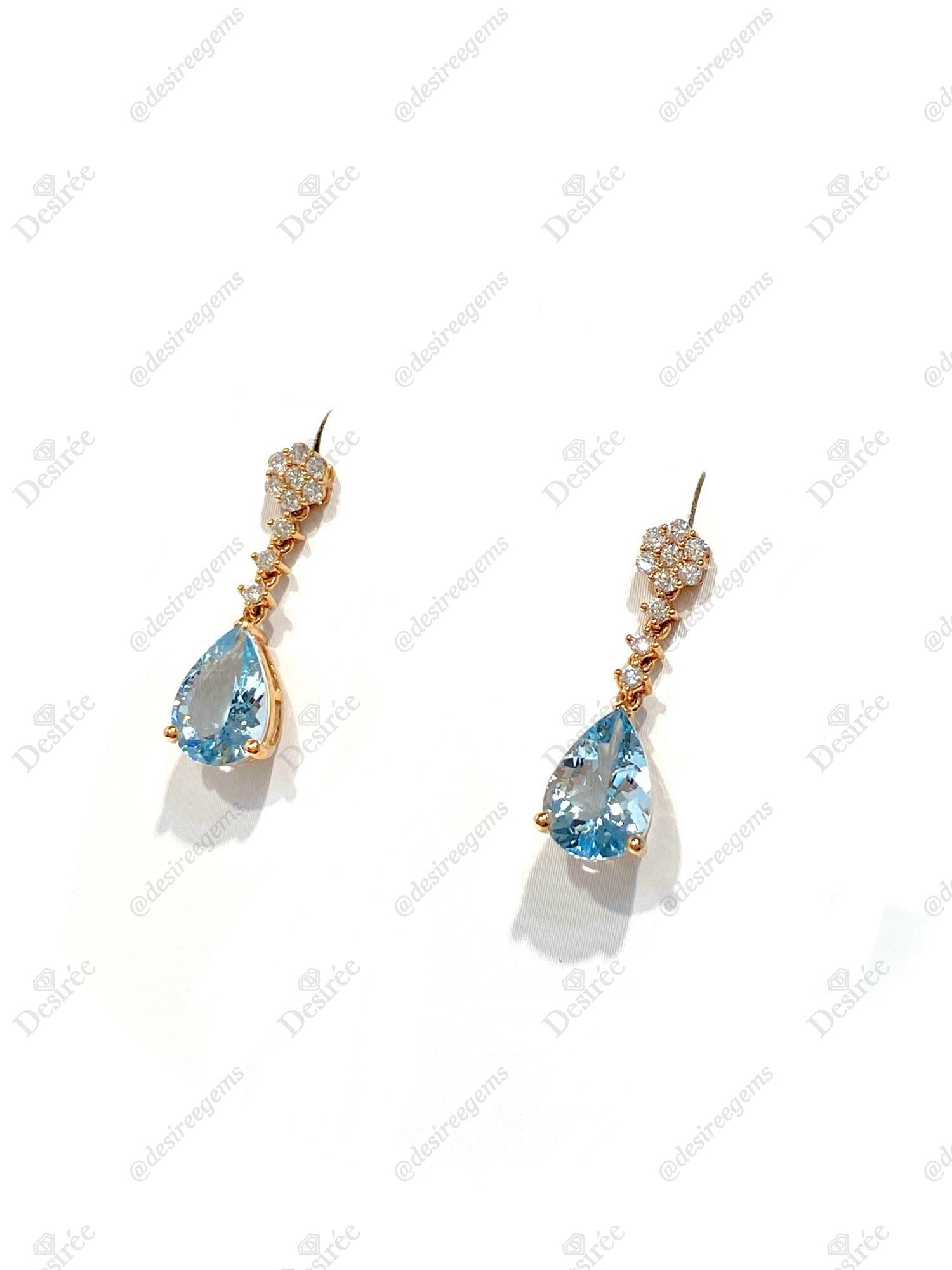 Natural Aquamarine Earrings 2.98ct - Sterling Silver Dangle Earrings for Women, Genuine Blue Gemstone Jewelry - Perfect for Weddings, Parties & Everyday Wear