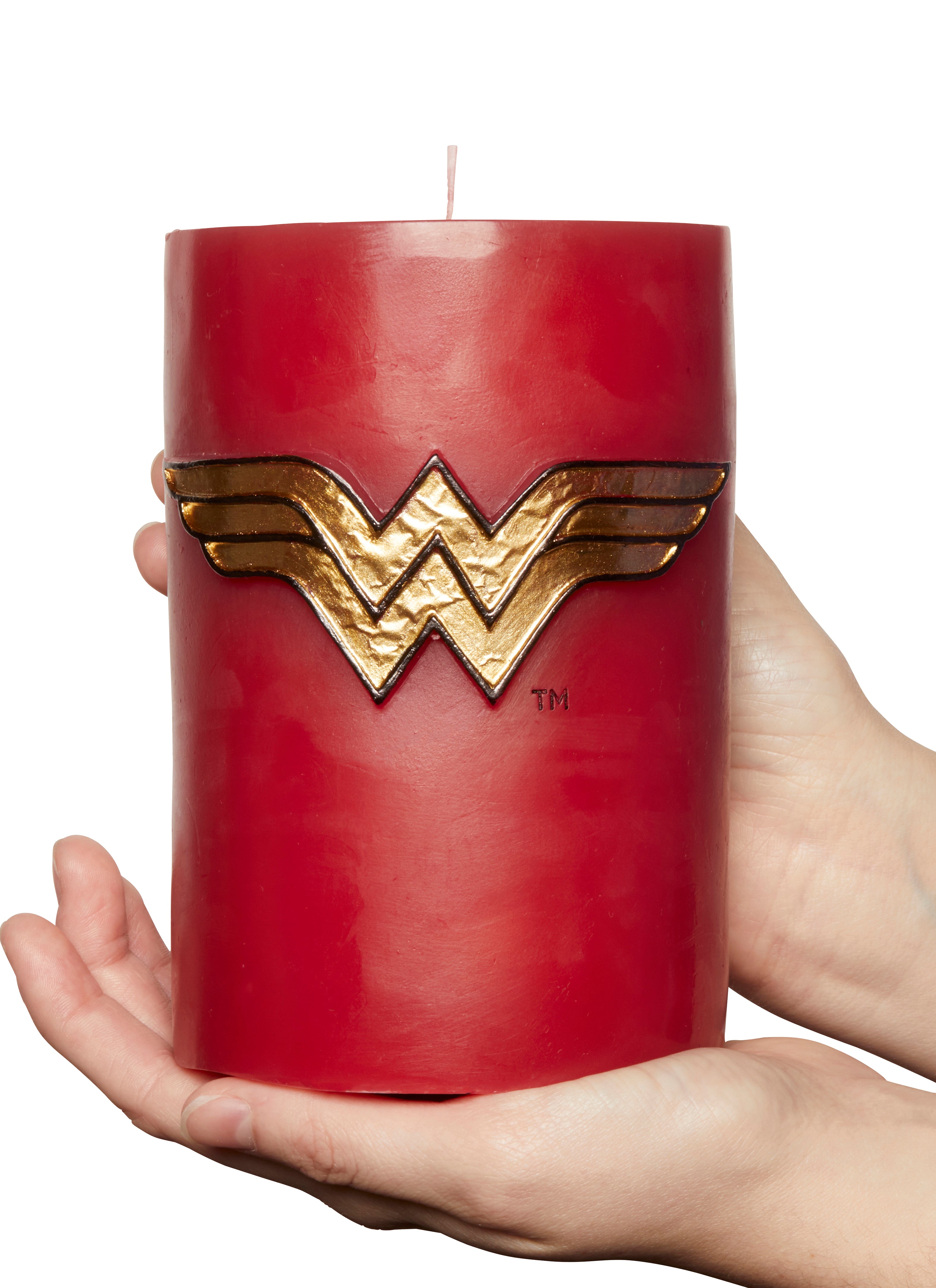 DC Comics Wonder Woman Sculpted Insignia Scented Candle - Superhero Home Decor & Gift for Fans, Perfect for Bedroom, Office, or Geeky Collectibles Display