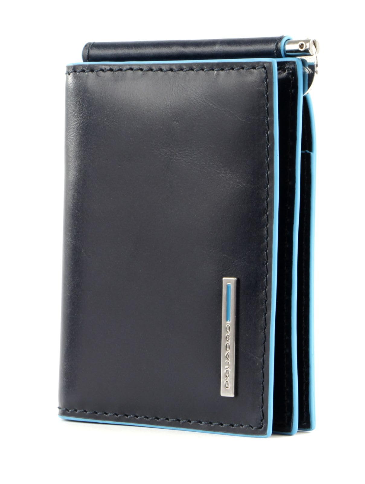 Piquadro Men's Coin Purse - Slim Leather Wallet for Cash & Cards - Perfect for Travel, Business & Everyday Use