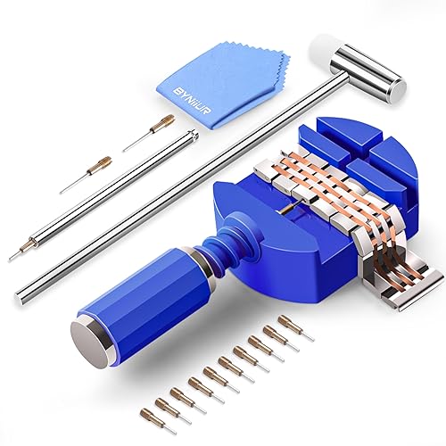 Professional Watch Link Removal Tool Kit - Watch Band Sizing & Bracelet Adjustment Set with Pin Pusher, Pins & Hammer | Perfect for Watch Repair, Resizing & Maintenance at Home or Jewelry Shop