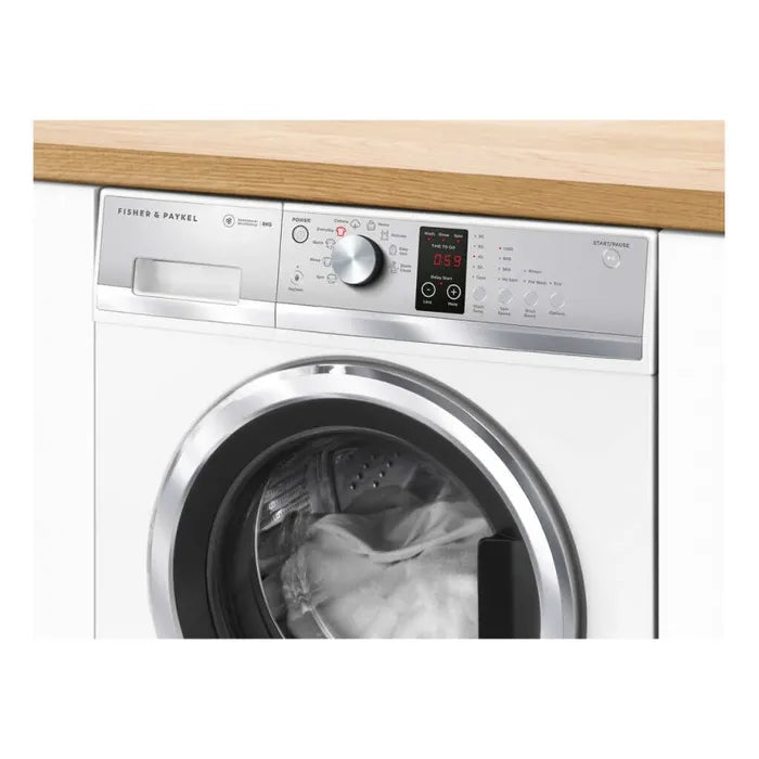 Fisher & Paykel WH8060J3 8kg Front Load Washing Machine - Energy Efficient, Quiet Operation for Apartments & Small Homes
