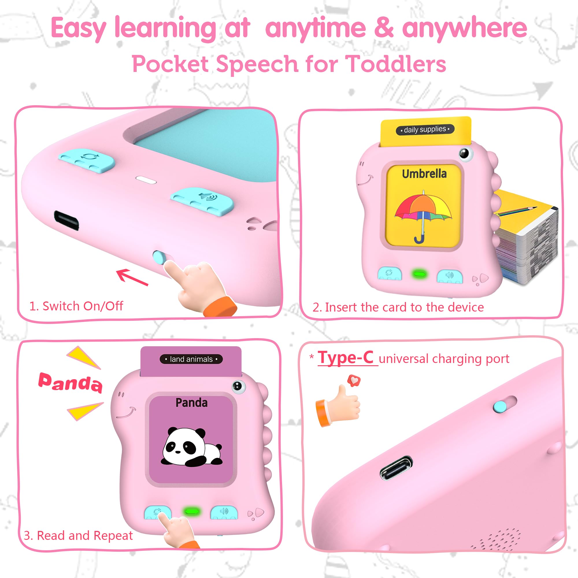 Toddler Talking Flash Cards 234 Words - Educational Toys for 2-5 Year Olds - Speech Therapy & Preschool Learning - Perfect for Home & Classroom Use