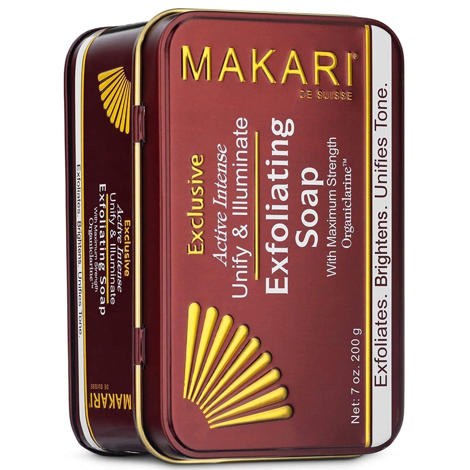 MAKARI Exclusive 2-Piece Skin Care Gift Set - Organic Body Toning Milk Lotion & Exfoliating Soap for All Skin Types | Self Care Kit with Free Makeup Bag | Perfect Women's Gift for Spa Day, Birthday & Mother's Day