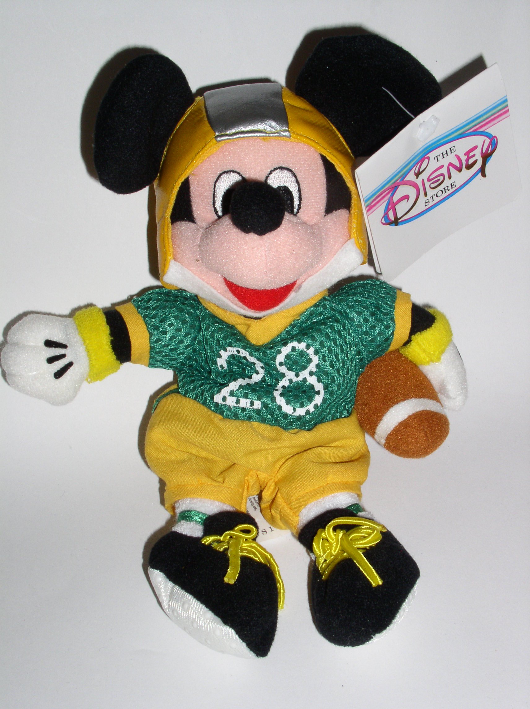 Disney Theme Park Exclusive Football Mickey Bean Bag Plush Toy - Soft & Cuddly for Kids, Collectors, and Disney Fans | Perfect for Gifts, Home Decor, and Playtime Fun