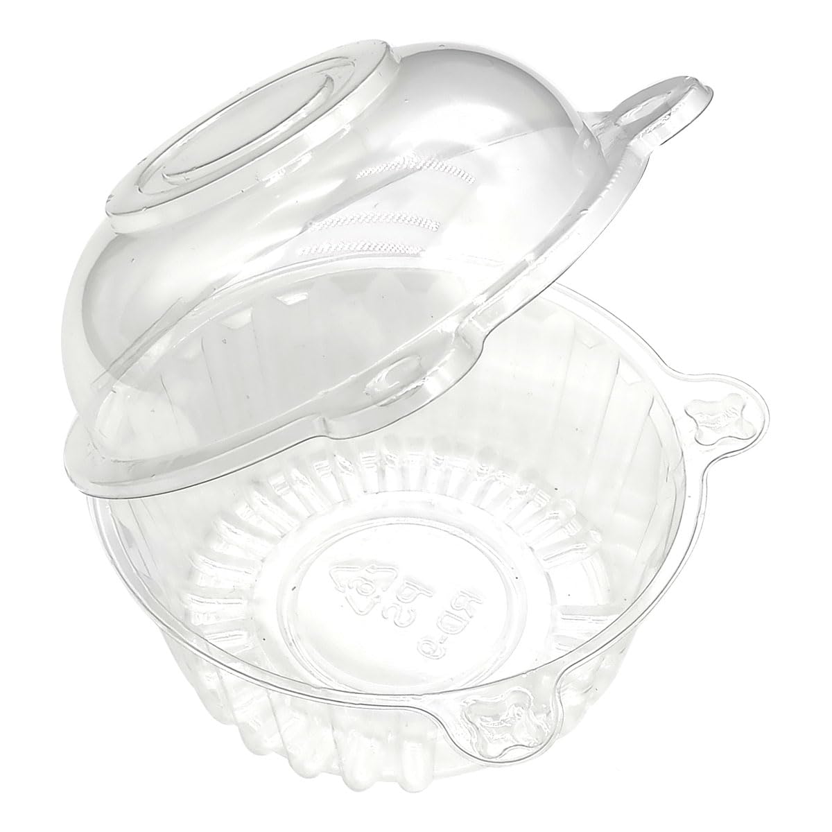 100-Pack Clear Plastic Cupcake Holder Cases - Single Individual Muffin & Cake Pod Containers for Baking, Parties & Dessert Display | Durable & Reusable Food Storage Boxes