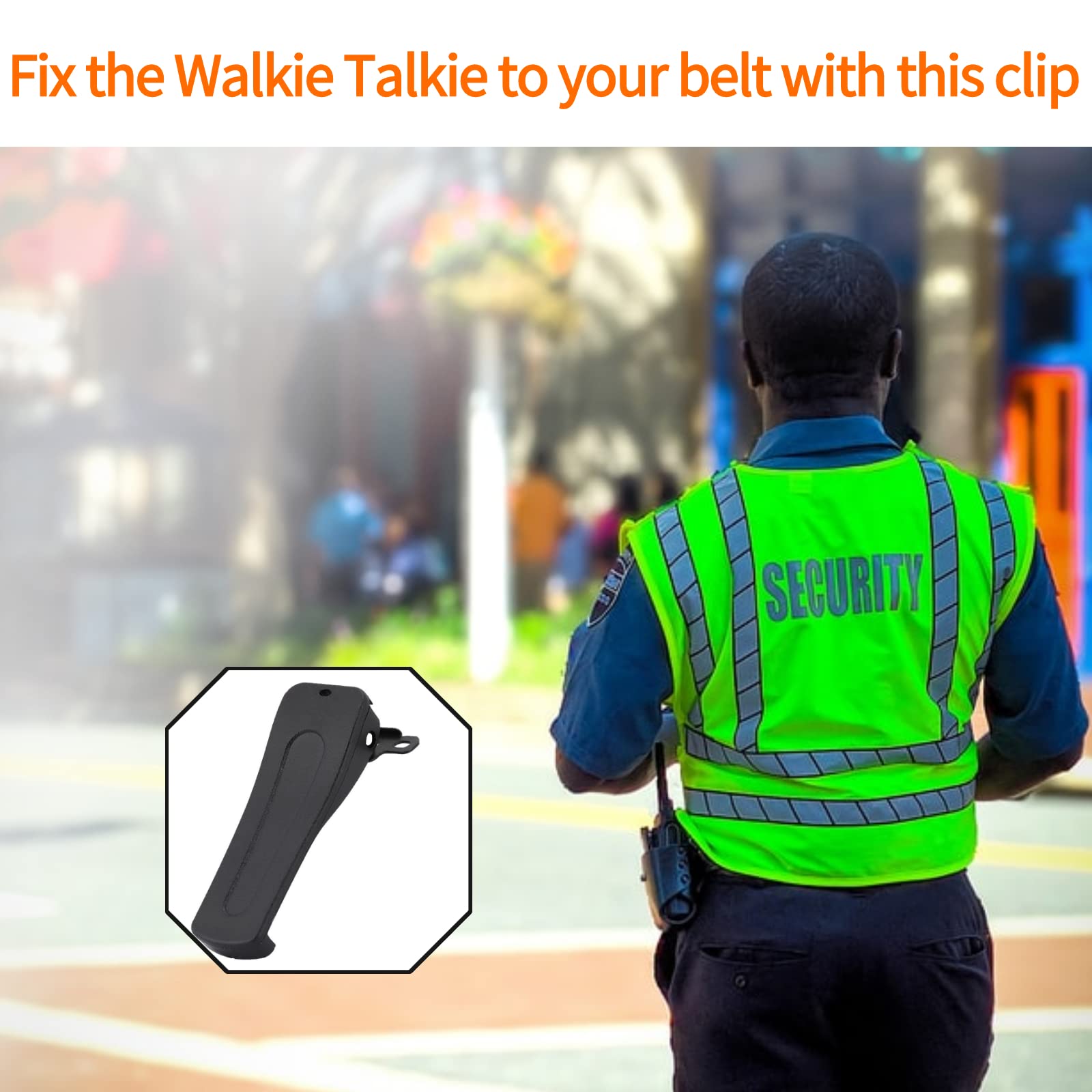 Original 10 Pack H777 Belt Clip Replacement for Baofeng BF-888S BF-666S BF-777S & Retevis H-777 Walkie Talkie - Secure Hands-Free Communication for Construction, Security, and Outdoor Activities