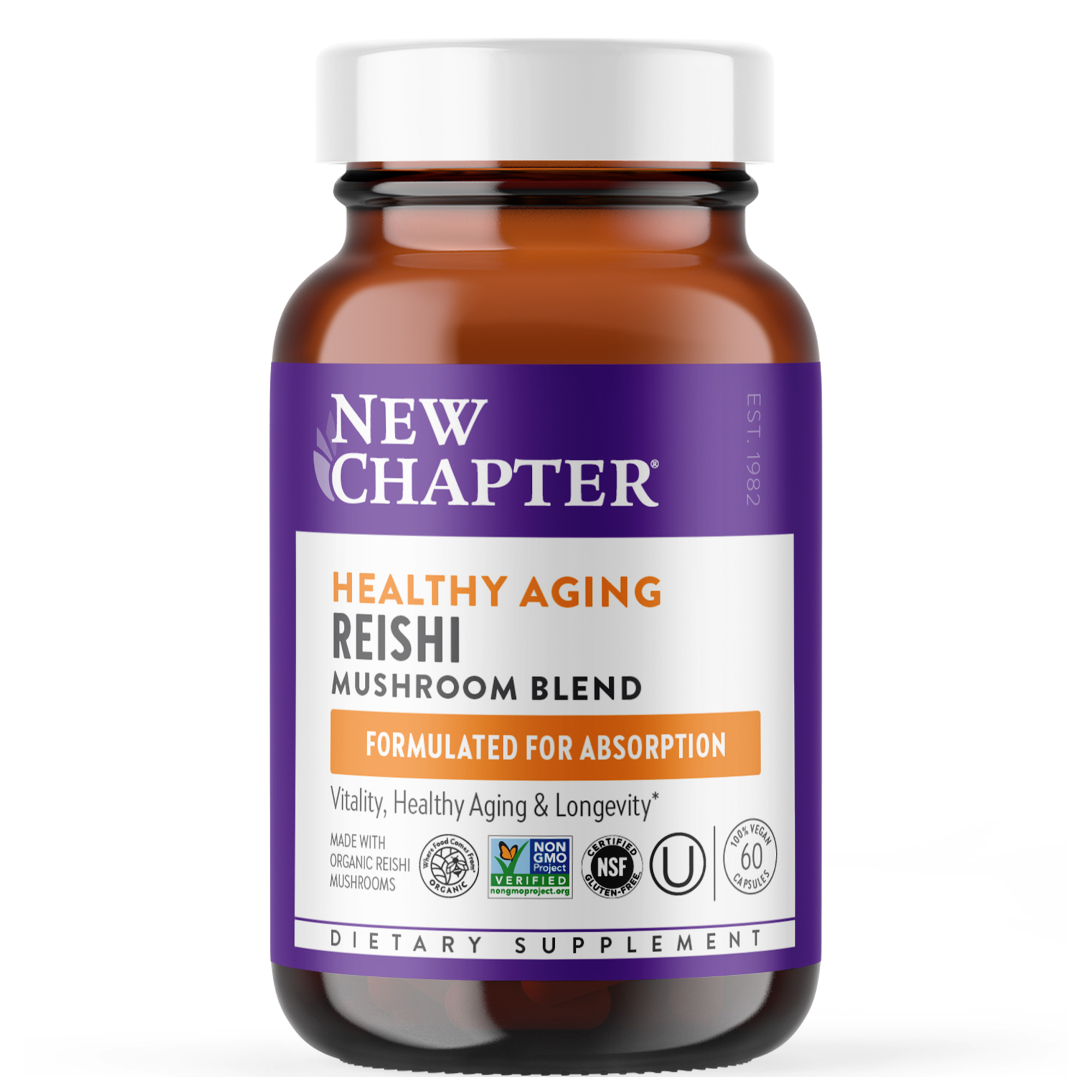 Organic Reishi Mushroom Powder for Healthy Aging - Immune Support & Longevity Supplement - Perfect for Smoothies, Tea, and Wellness Routines