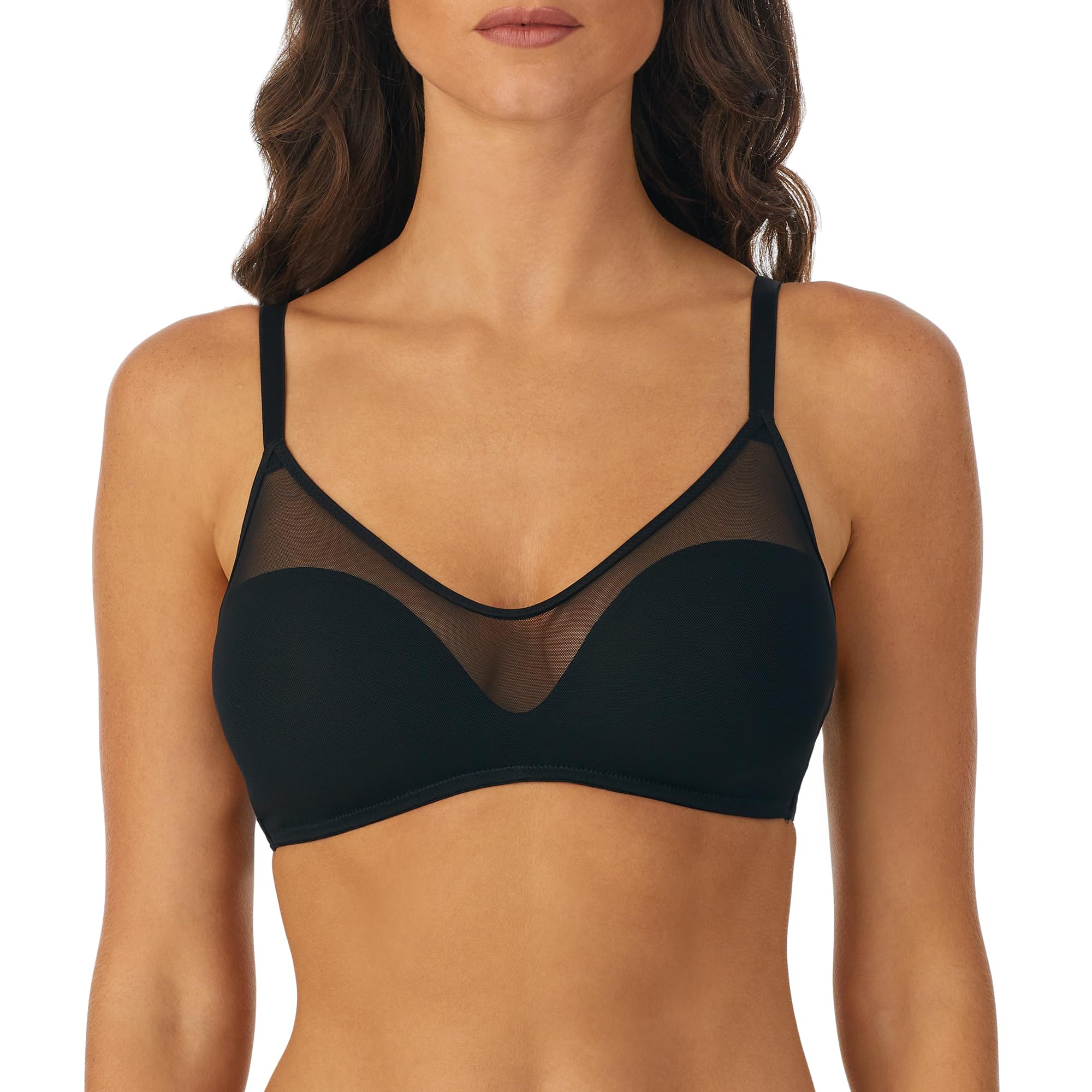 Le Mystère Women's Sheer Illusion Wireless Bra - Comfortable Invisible Support for Everyday Wear, Workouts & Special Occasions