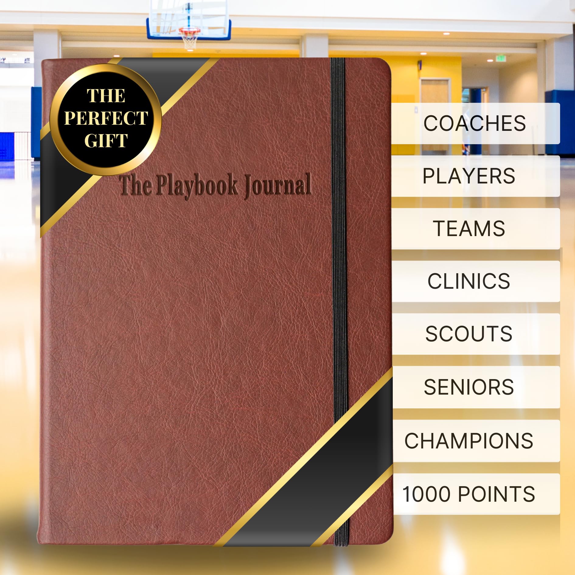 The Playbook Journal - Premium Basketball Coaching Notebook for Men & Women | Perfect Coach & Player Gifts | Ideal for Practice Drills, Game Strategies & Coach Appreciation | Basketball Playbook Notebook