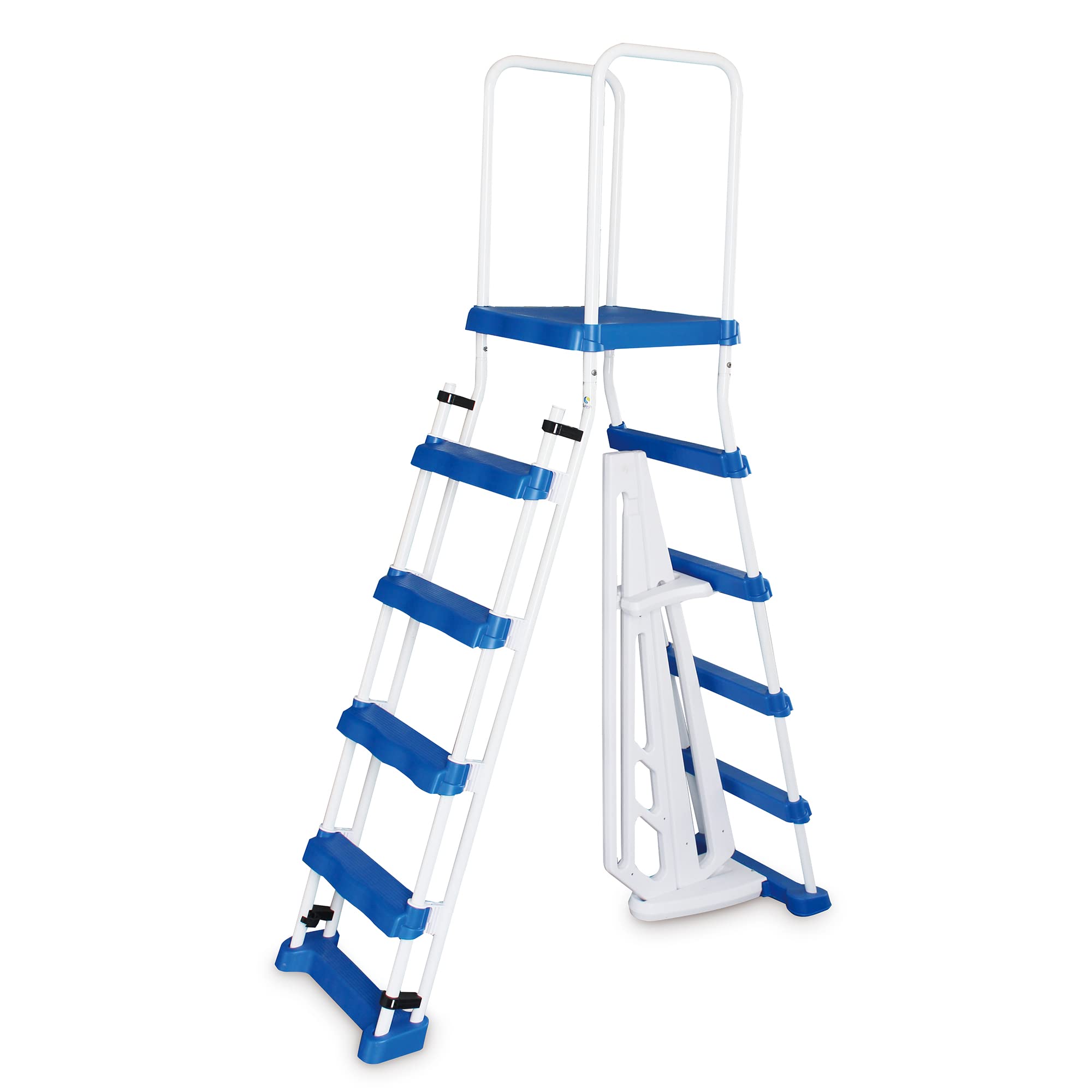 Northlight 52-Inch A-Frame Above Ground Pool Ladder - Heavy Duty Safety Steps for Inground & Outdoor Swimming Pools - Perfect for Backyard, Vacation Homes & Summer Water Fun