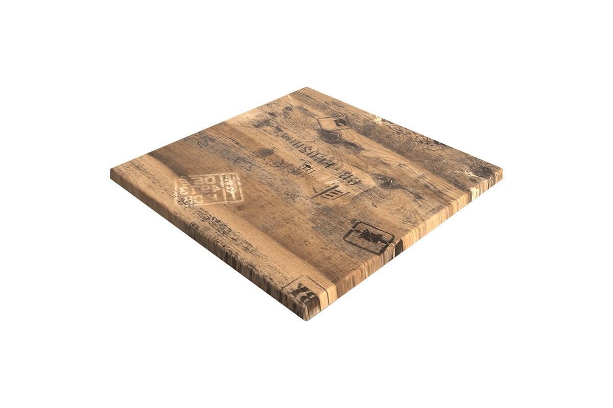 SM France Werzalit Duratop Square Table Top 800L x 800W - Durable Commercial-Grade Surface for Restaurants, Hotels, and Office Break Rooms