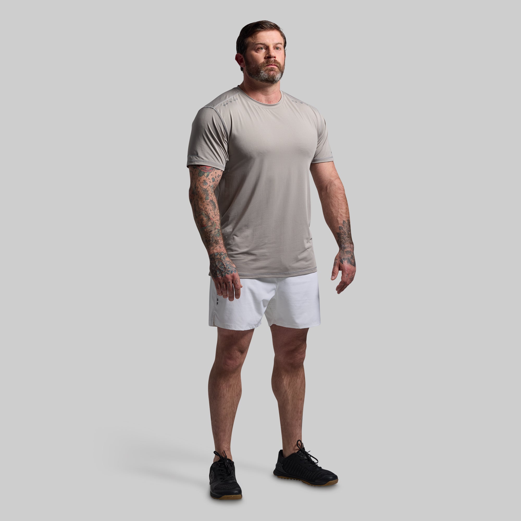 Men's Endurance Performance Shirt - Moisture Wicking Activewear Top in Paloma Grey for Running, Gym & Outdoor Workouts