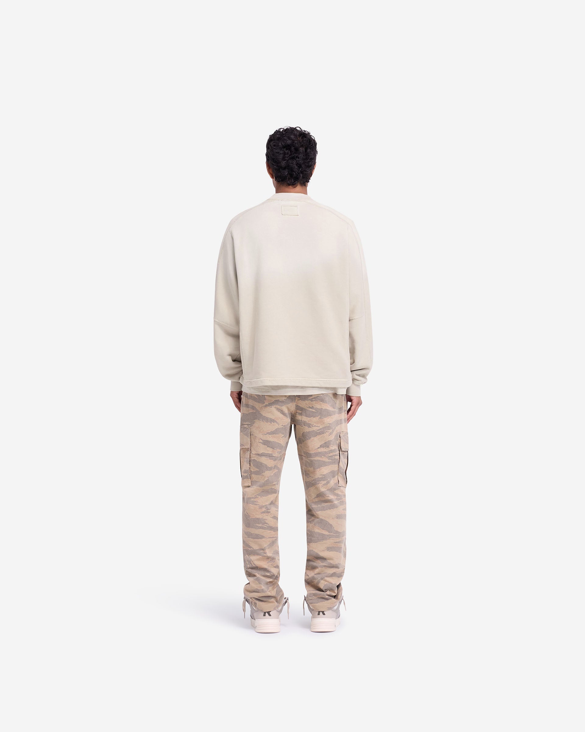 Stepped Hem Sweatshirt in Oat - Trendy Oversized Pullover for Women | Perfect for Casual Outfits, Streetwear & Loungewear