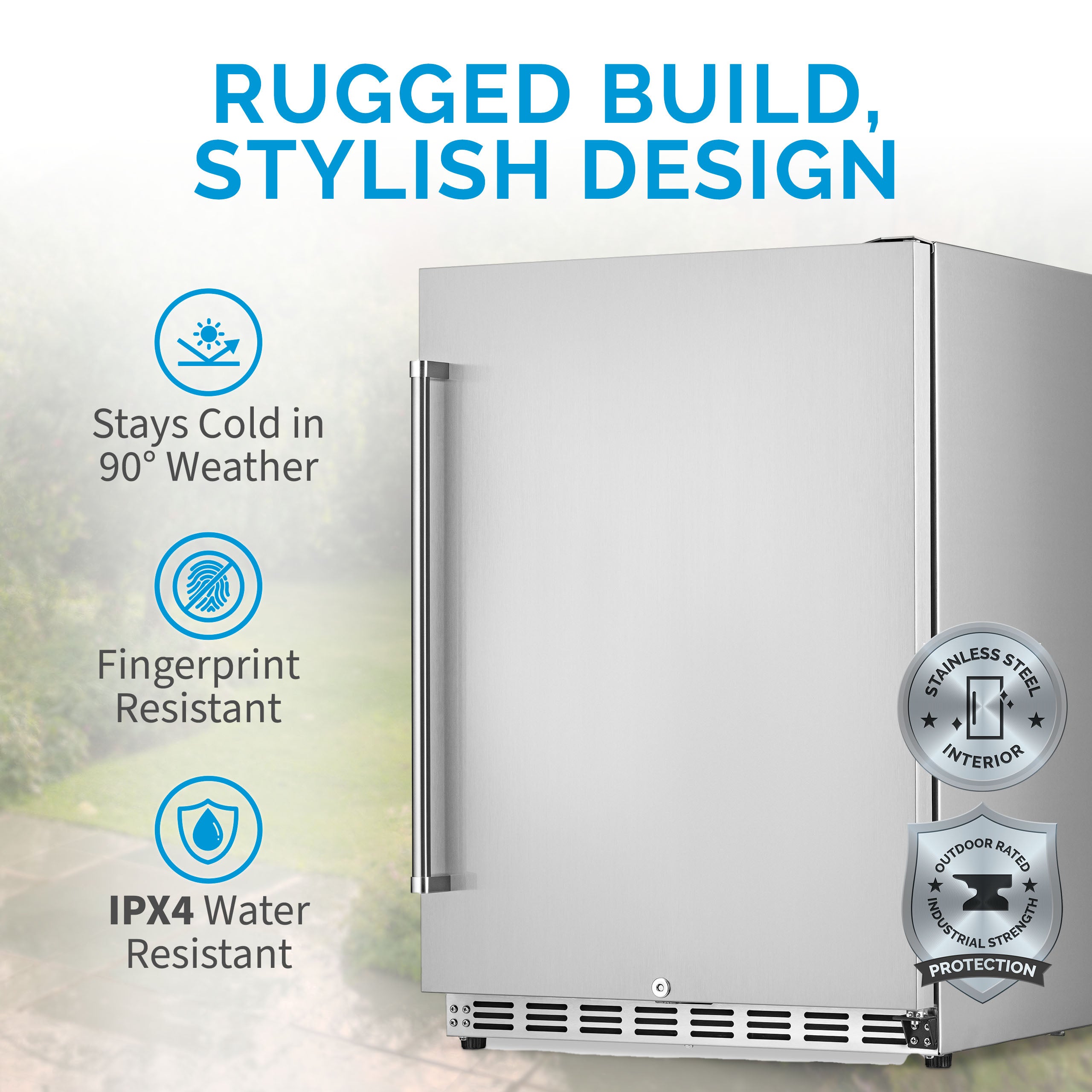 Newair® 24 Inch 5.3 Cu. Ft. Commercial Built-In Stainless Steel Beverage Refrigerator - Perfect for Restaurants, Bars, and Home Entertainment Spaces