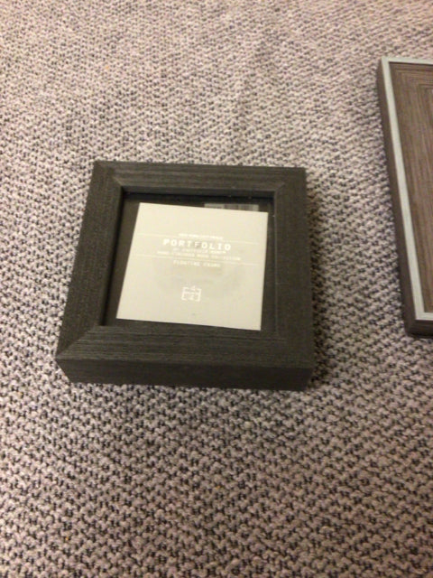 5 Inch Square Wood Photo Frame - Handmade Rustic Picture Frame for Wall Decor, Tabletop Display - Perfect for Family Photos, Wedding Pictures, and Home Office Decor