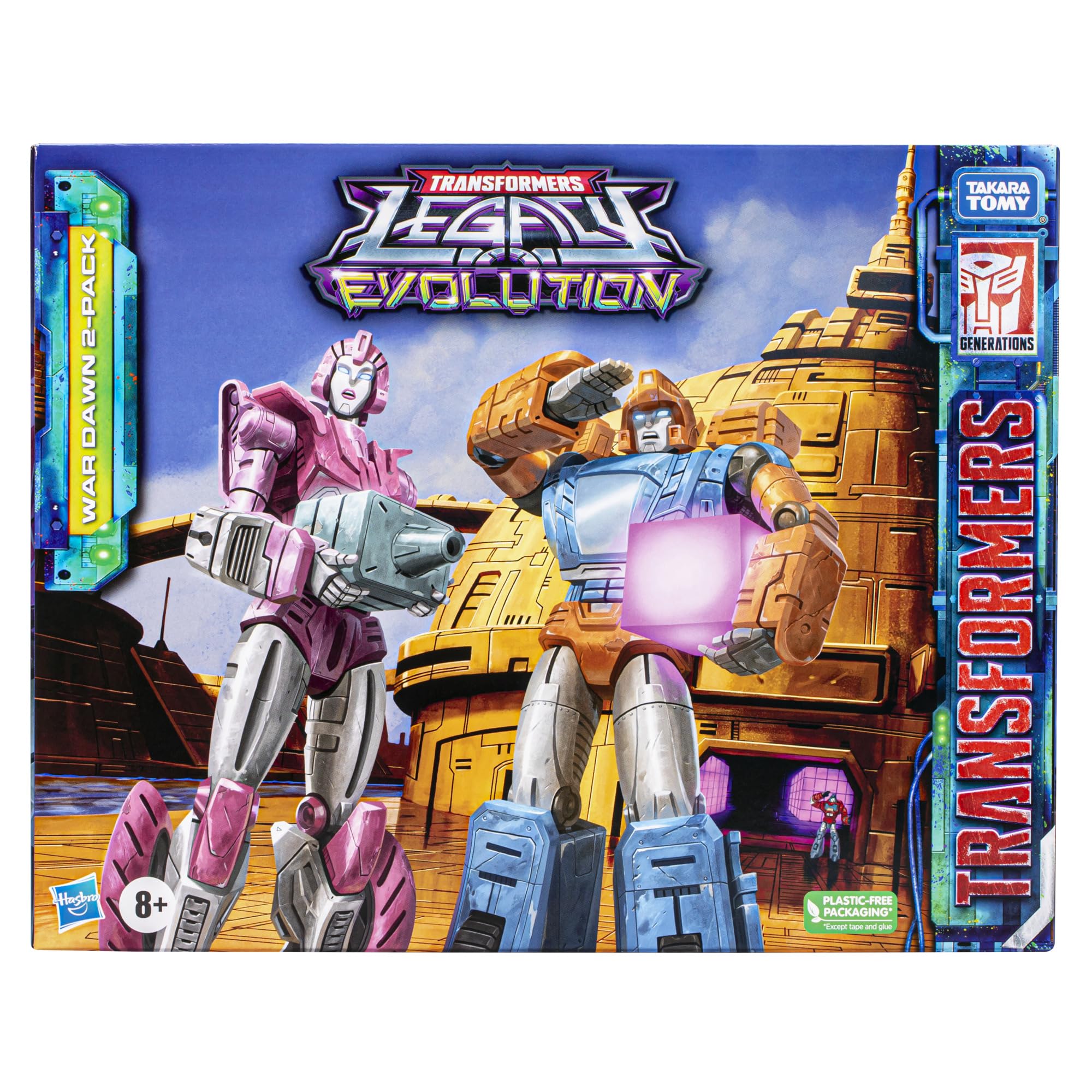 Transformers Legacy Evolution War Dawn 2-Pack Deluxe Cybertronian Erial & Dion Action Figures - SDCC 2023 Exclusive Collectible Toys for Kids Ages 8+ | Perfect for Display, Play & Gifting