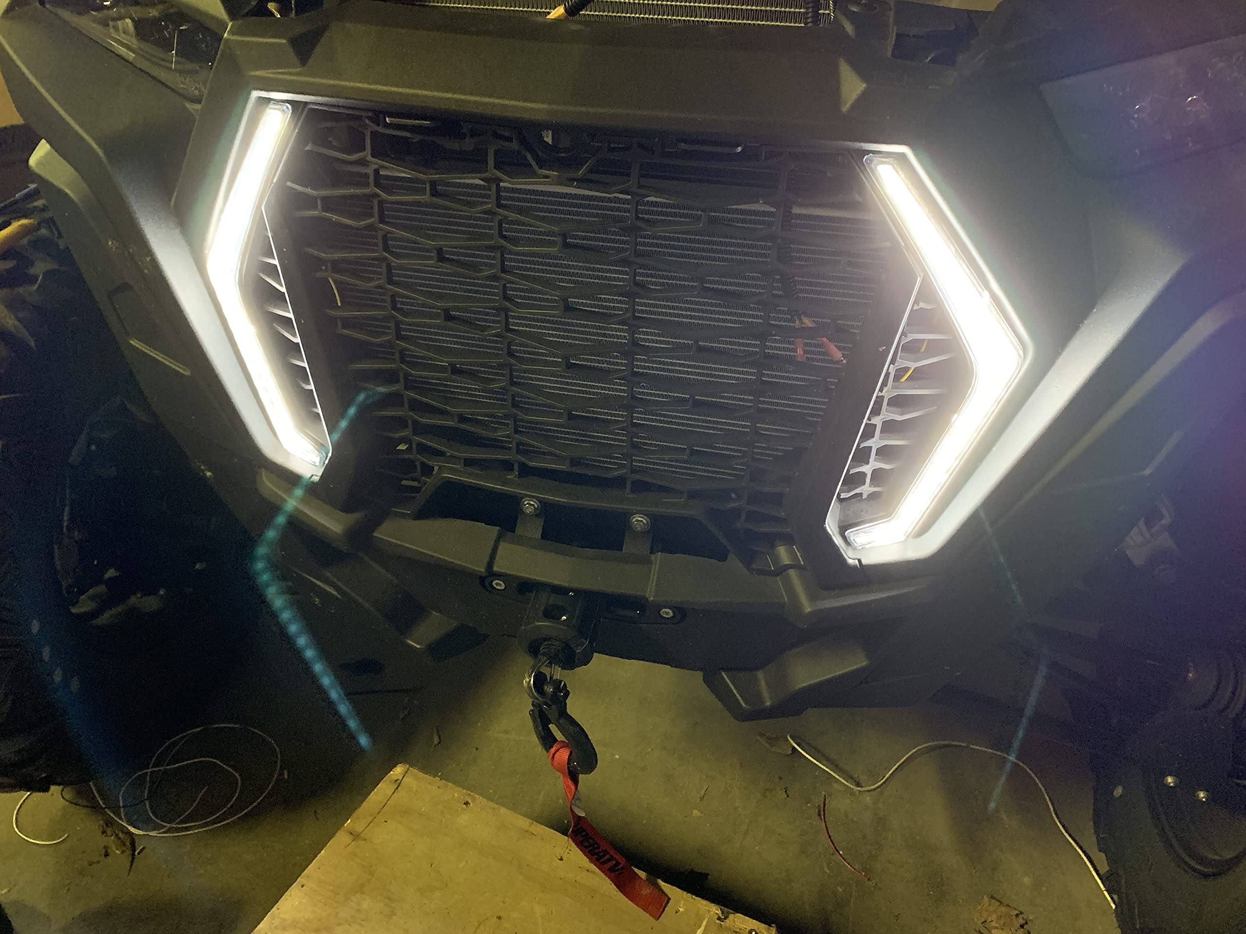 Street Legal Turn Signal Kit with Fang Lights & Black Lever Column Switch for 19-23 Polaris RZR XP 1000/Turbo/Turbo S & 21+ Trail Models - Plug & Play Installation for Off-Road Adventures & Safe Night Riding