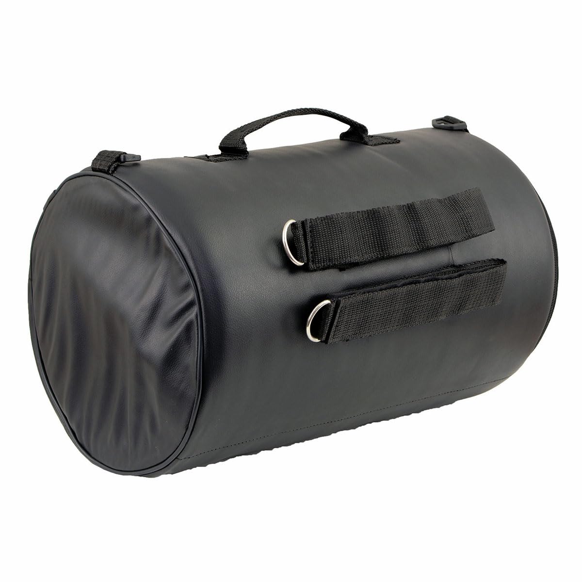 Milwaukee Leather SH631 Medium Black PVC Sissy Bar Duffle Motorcycle Bag - Waterproof Storage for Cruiser & Touring Bikes - Perfect for Road Trips & Daily Commutes