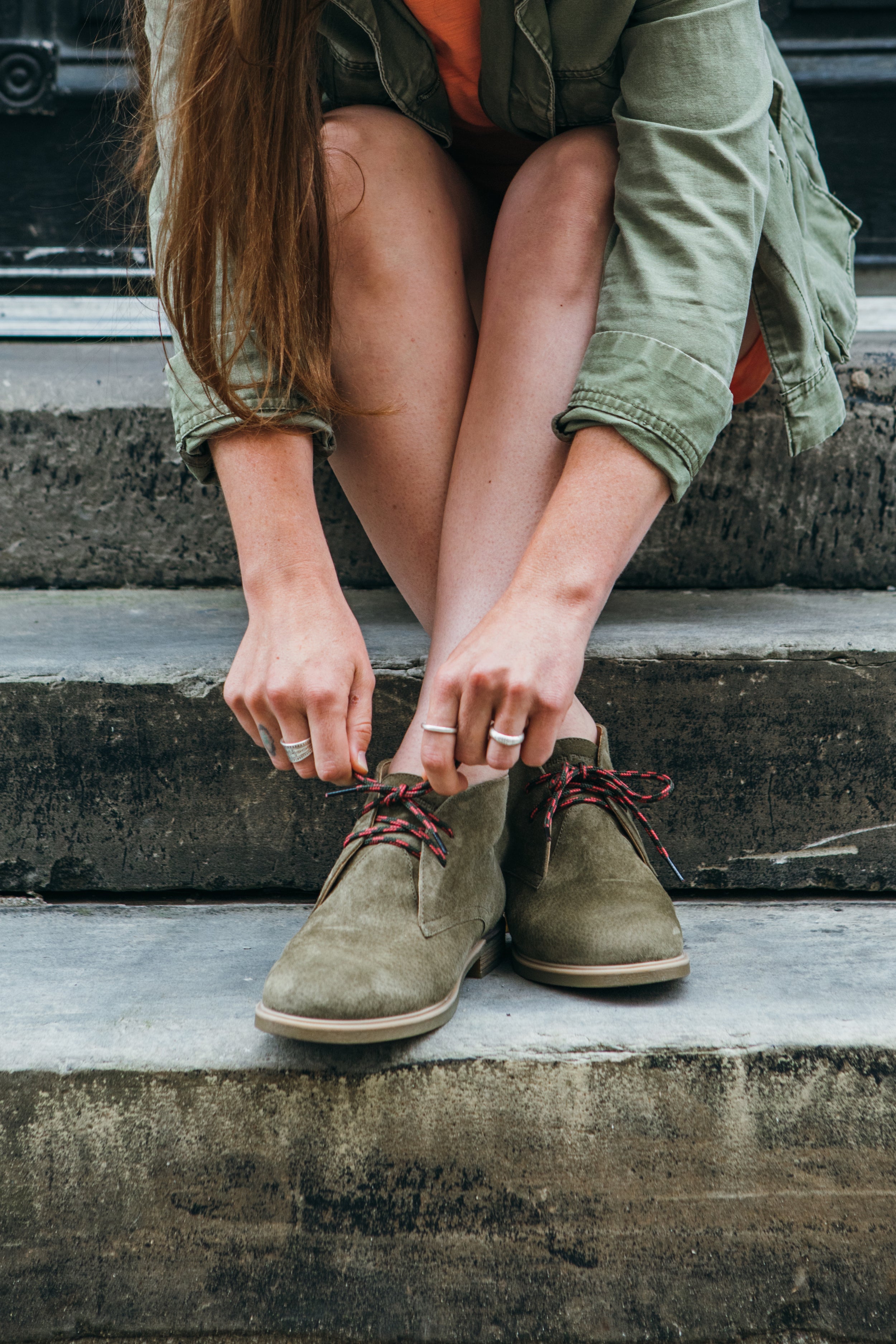 Forest Night & Guava Boot Laces - Stylish and Durable Shoelaces for Hiking Boots, Work Boots & Outdoor Shoes - Perfect for Camping, Hiking and Adventure Activities