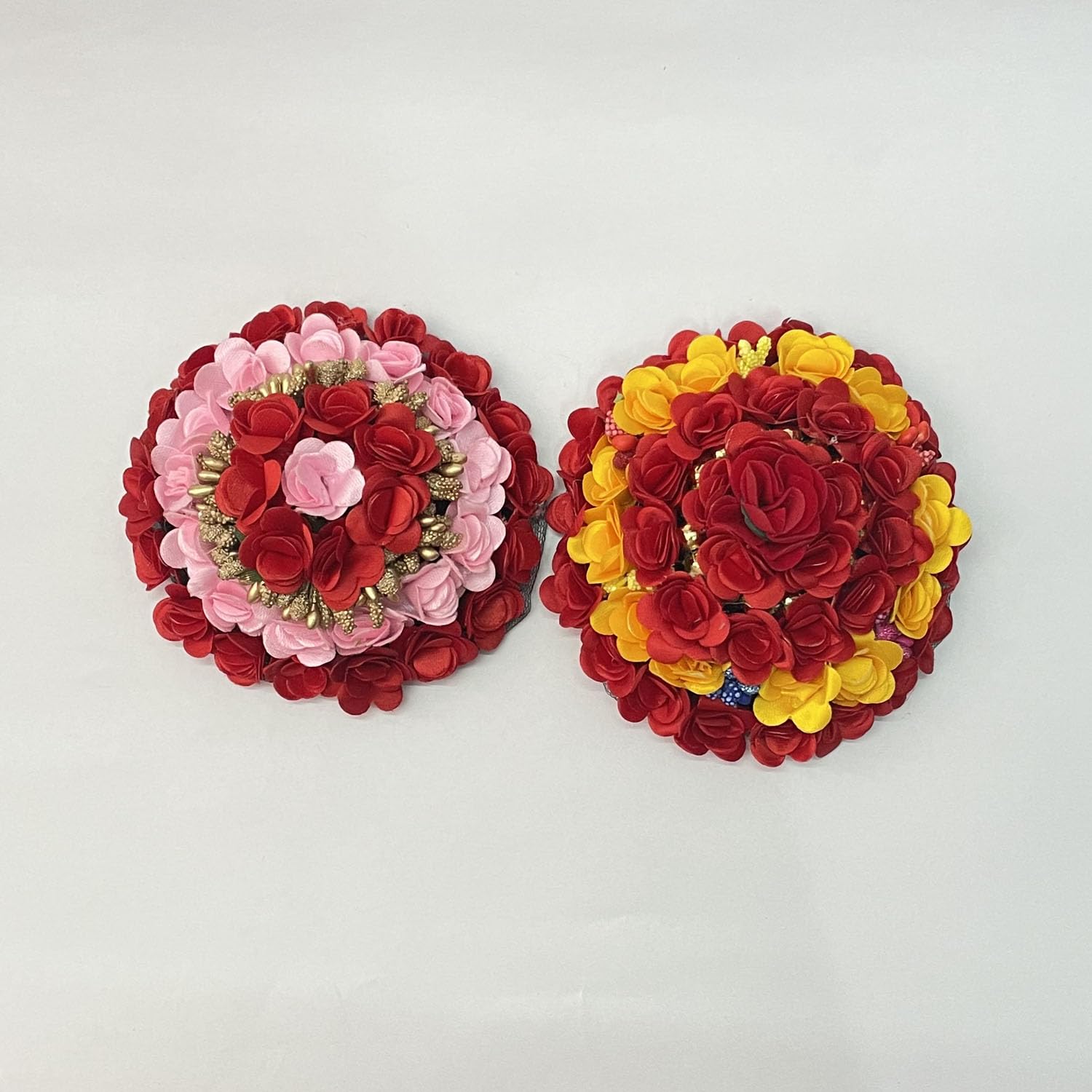 GuruEmbelish Bun Juda Gajra Maker - 2Pc Floral Hair Accessories for Women & Girls | Perfect for Weddings, Parties & Traditional Events