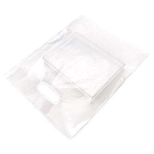 ClearBags 100 Frost Handle Bags 9x12 Inches - Extra Thick 2.25 Mil Retail Plastic Shopping Bags | Tear-Resistant & Durable LDPE Gift Bags for Small Business | 100% Recyclable Merchandise Bags | Perfect for Retail Stores, Boutiques & Party Favors