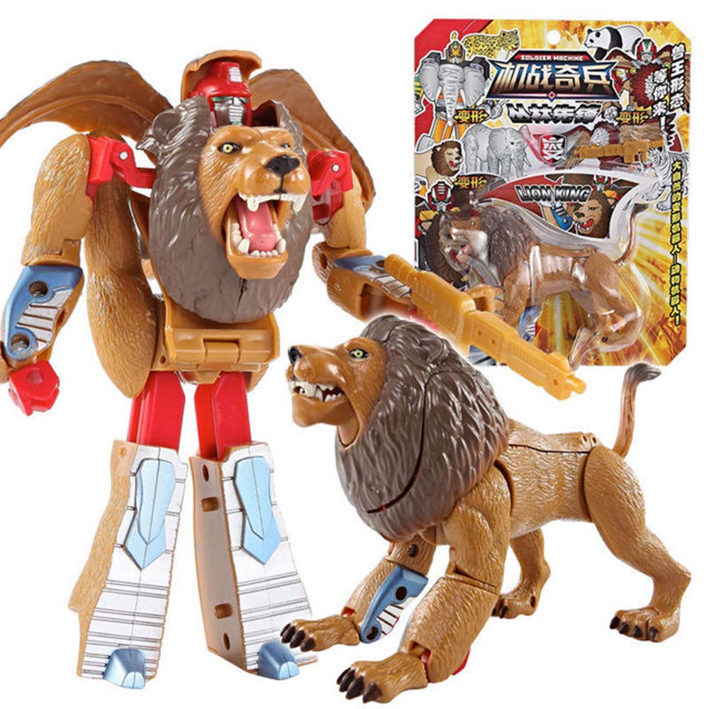Transformer Forest Animals Toys - Transforming Robot Lion Toy for Kids | STEM Educational Toy for Boys & Girls | Perfect for Birthday Gifts & Creative Play