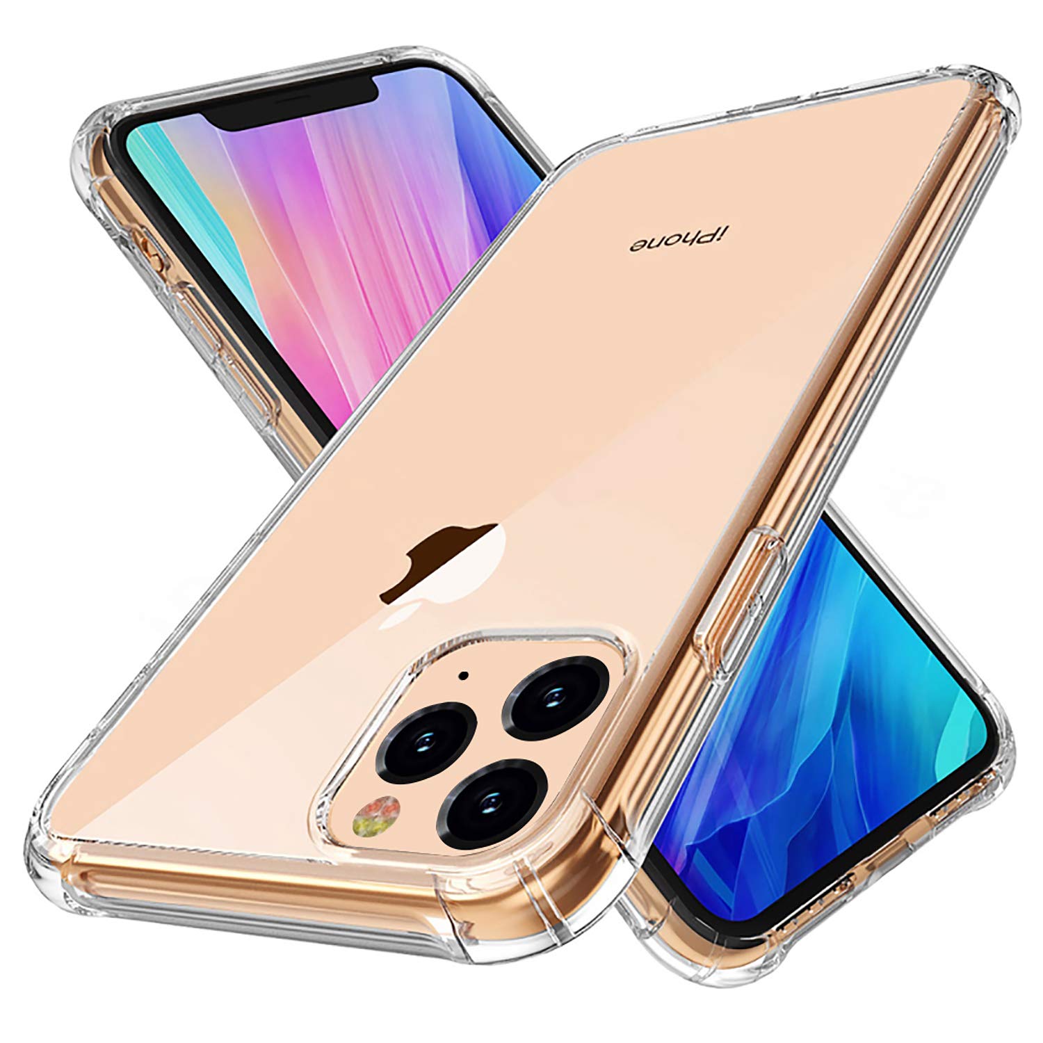 Shockproof Clear Case for iPhone 11 Pro Max (6.5 inch 2019 Model) - Crystal Clear Protective Cover with 4 Corner Bumper | Perfect for Everyday Use, Outdoor Activities & Travel Protection