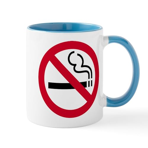 White/Blue Inside - No Smoking Mug