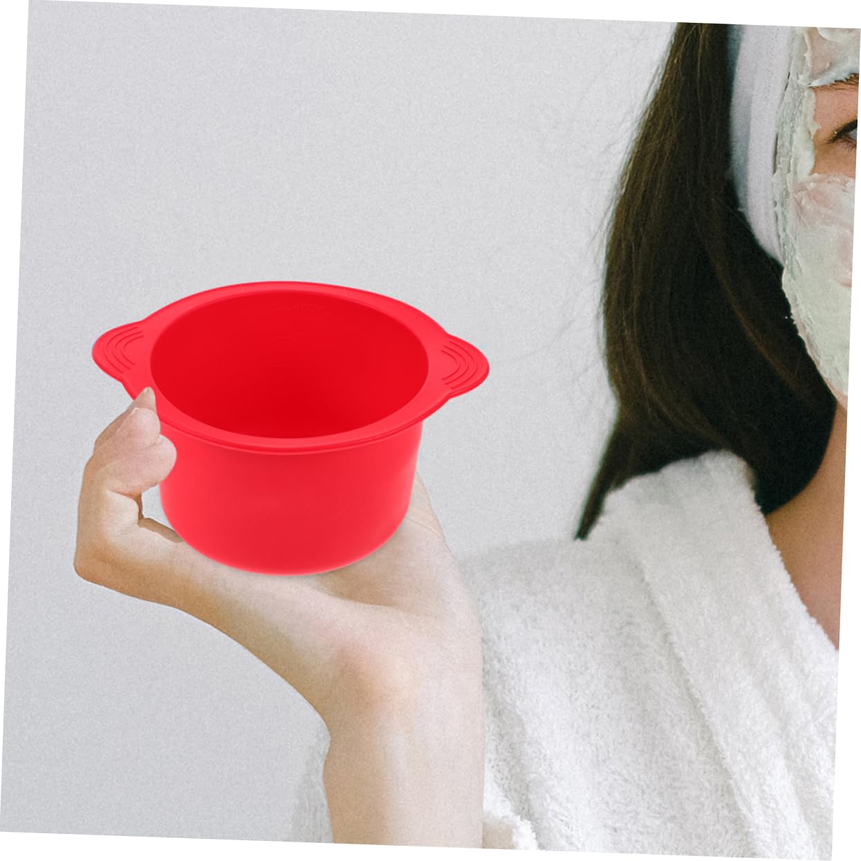 Angoily Silicone Wax Melter Liner Bowl for Hair Removal - Double Bowl Warmer with Stirrer, Easy to Clean - Perfect for Salon & Home Waxing Treatments