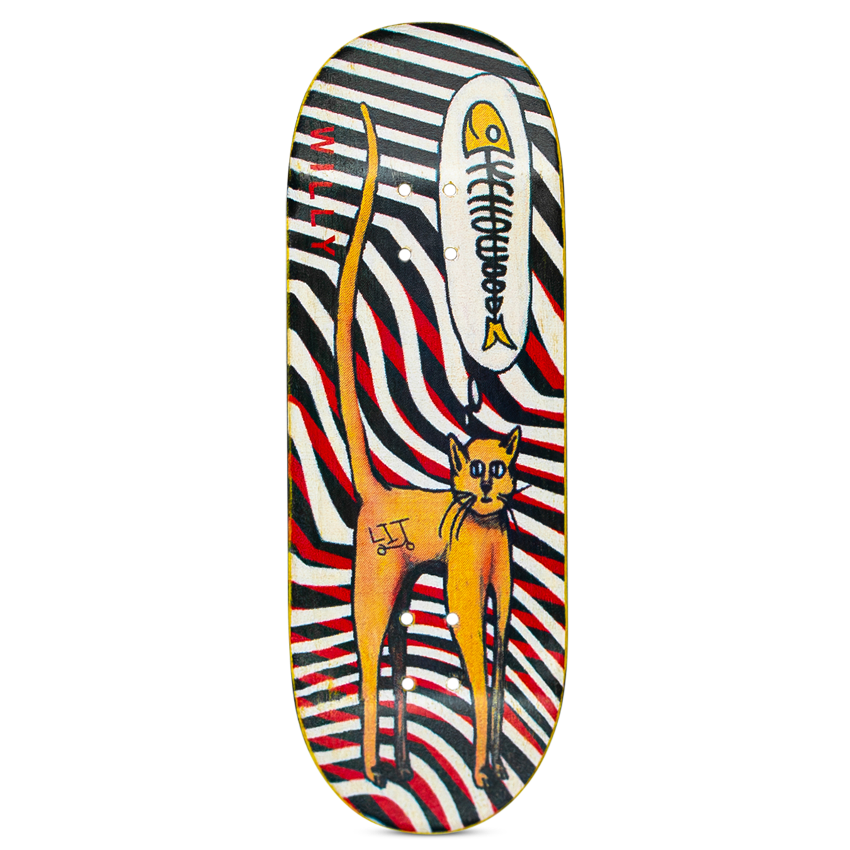 Yellowood Fingerboard Deck - Willy II | Professional Mini Skateboard for Tricks & Stunts | Perfect for Kids, Teens & Collectors | Indoor & Outdoor Fun