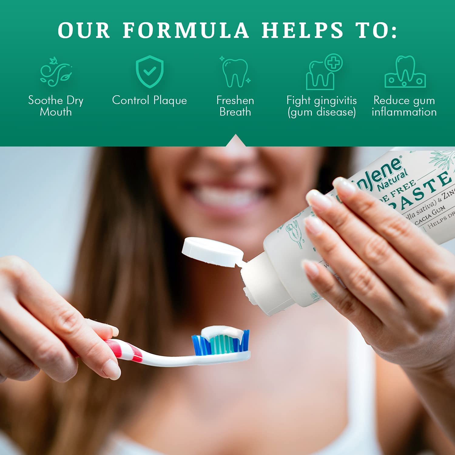 SprinJene Natural Fluoride Toothpaste for Healthy Teeth & Gums - Whitening & Cavity Protection | Fresh Breath & Enamel Strengthening | 2 Pack | Perfect for Daily Oral Care & Travel