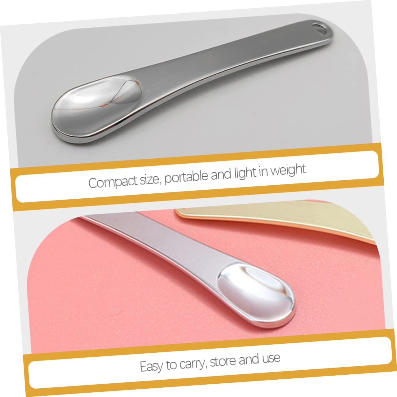 Gatuida 5-Piece Refillable Sunscreen Dispenser Set - Zinc Alloy Silver Cosmetic Spatulas for Creams & Skincare Products | Perfect for Travel, Salon Use & Daily Beauty Routine