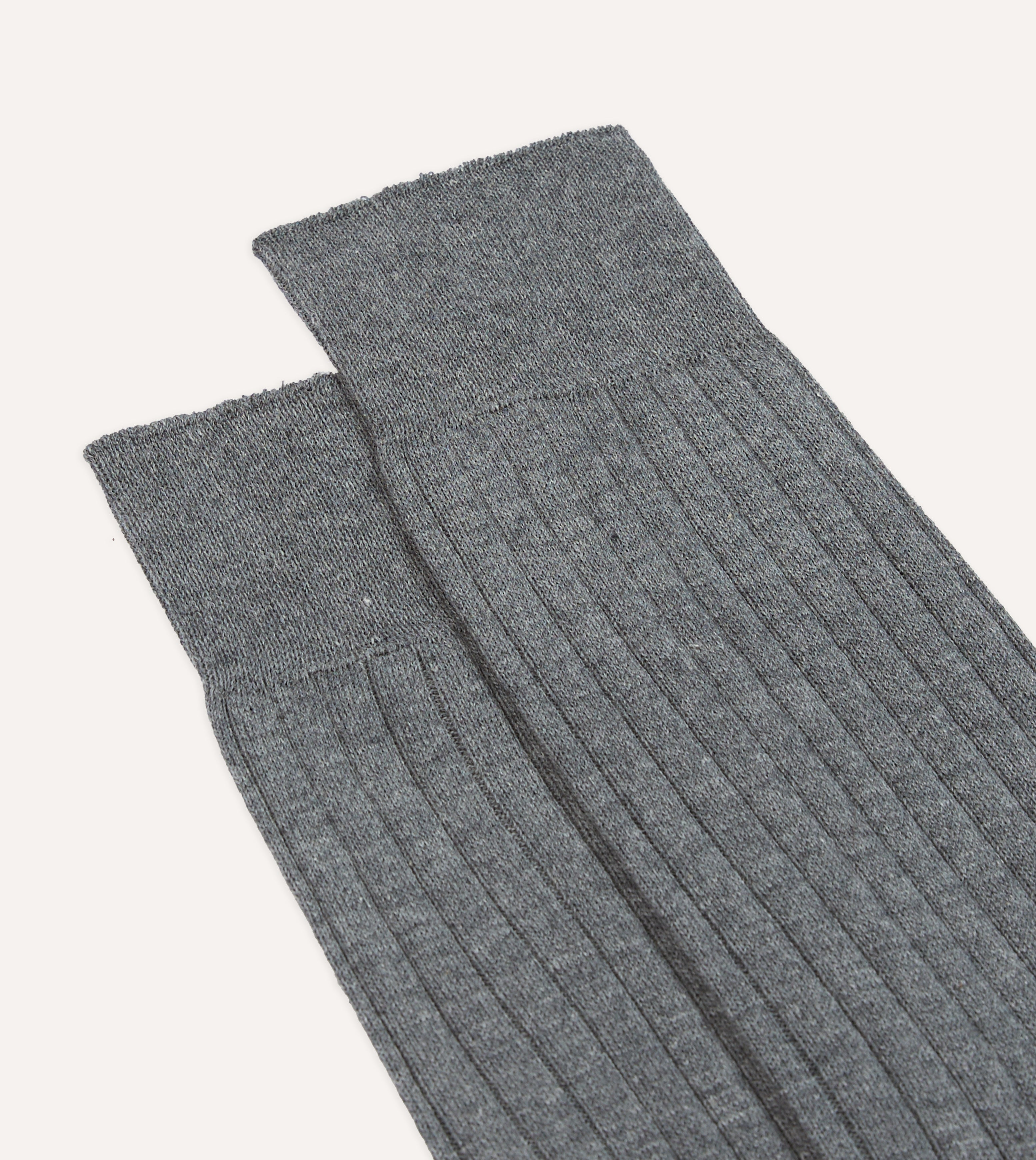 Soft Grey Cotton Mid Calf Socks for Men & Women - Breathable Everyday Crew Socks for Work, Running & Casual Wear