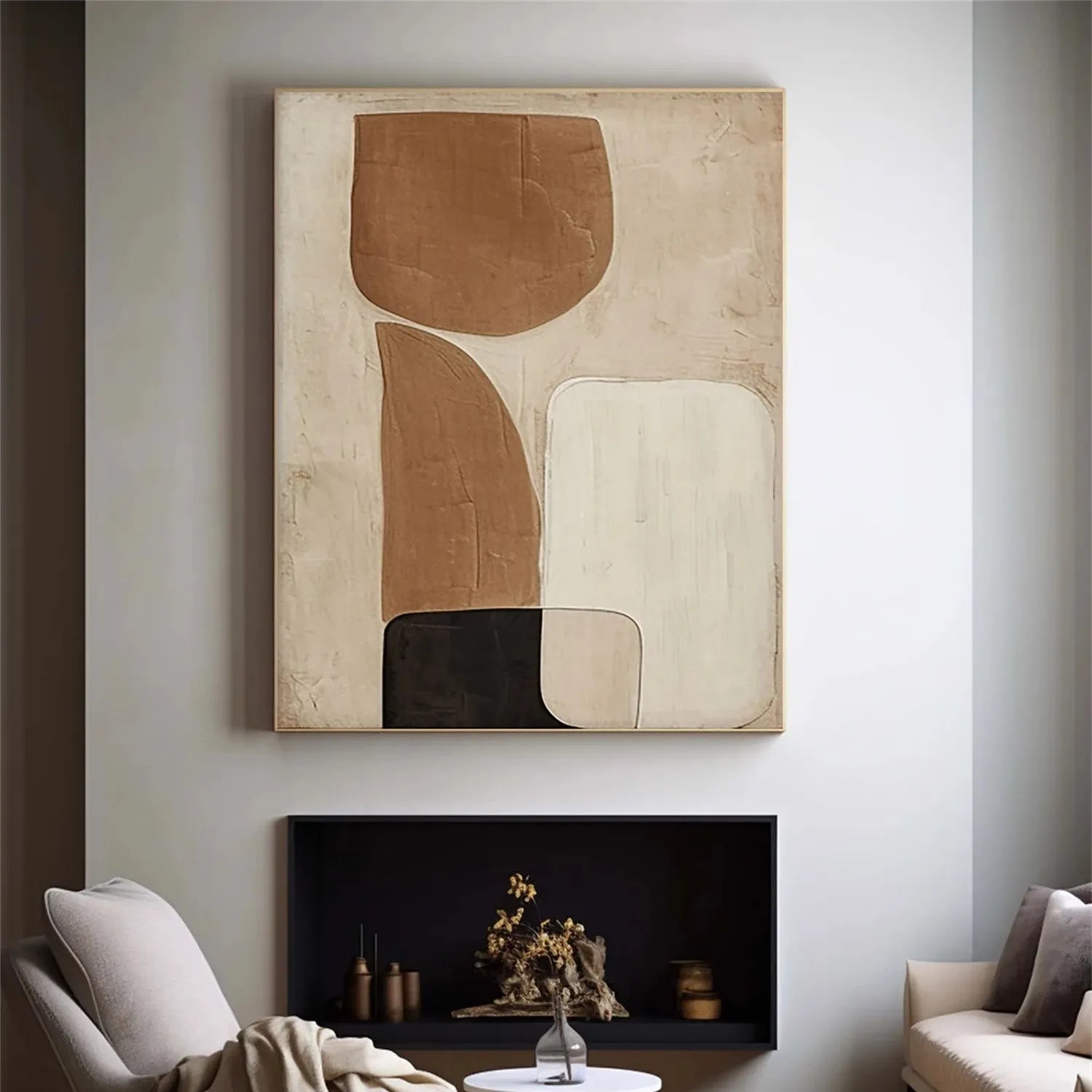 Abstract Painting #AB 178 - Modern Wall Art for Home & Office Decor | Handmade Canvas Artwork for Living Room, Bedroom, or Office Spaces