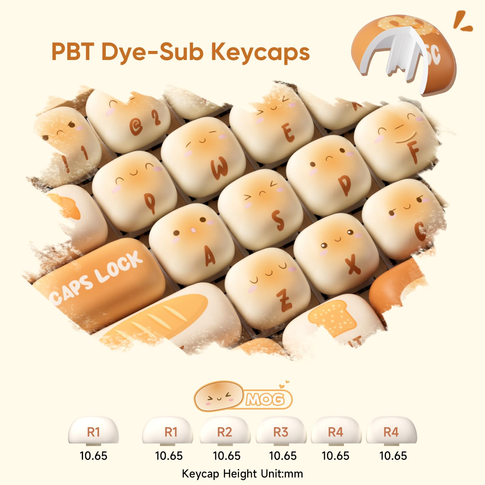 AKKO x MG108B Bun Wonderland Hot-Swappable Mechanical Gaming Keyboard - 108 Key Multi-Mode (Wired/Bluetooth/2.4G) with PBT Dye-Sub MOG Profile Keycaps, Pre-Lubed Piano Switch - Perfect for PC Gaming, Office Work & Typing Enthusiasts