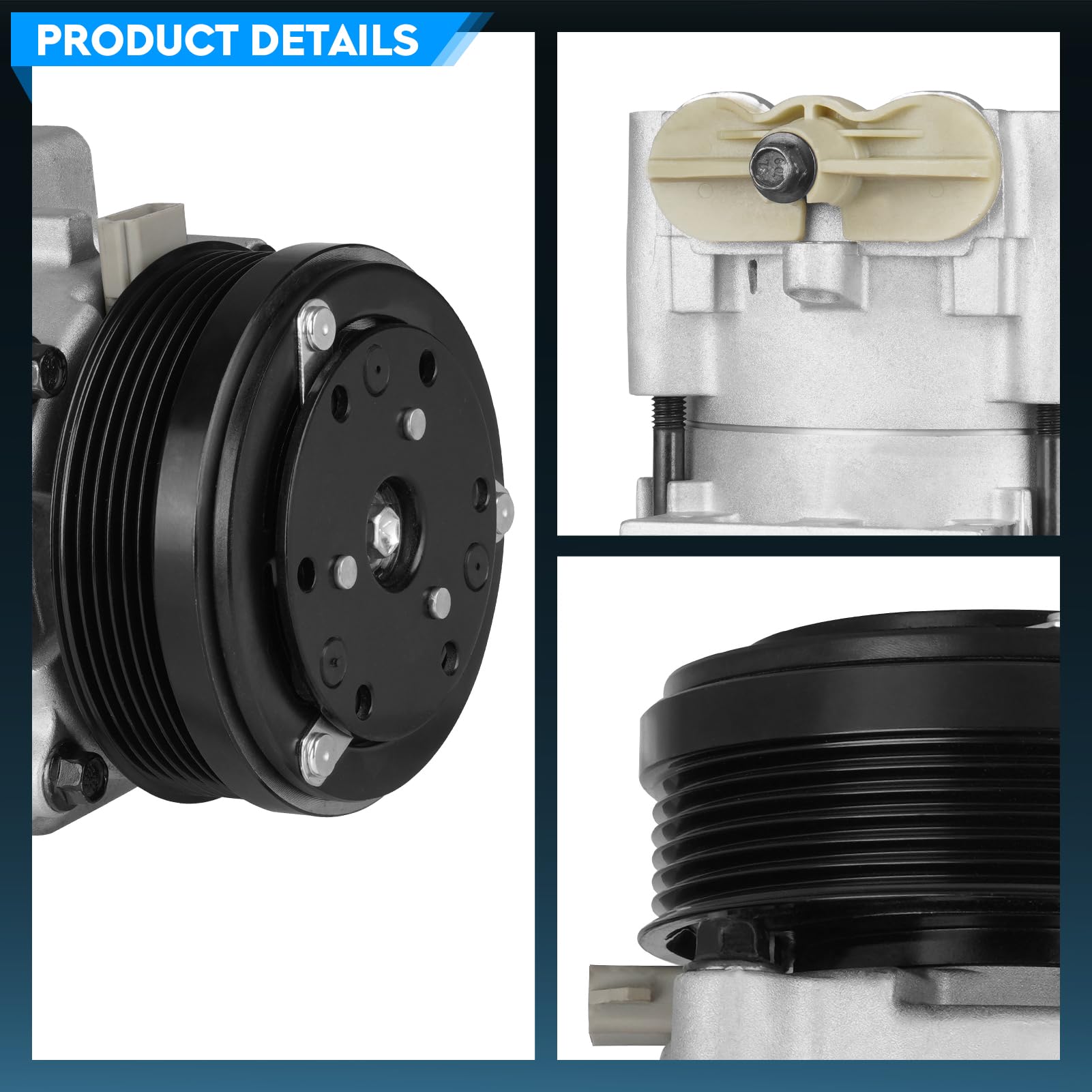 A/C Air Conditioner Compressor Clutch Replacement for Ford Mustang 4.6L 1996-2006, Excursion 2002-2005, F-150 5.4L 2004-2006 - Perfect for Summer Cooling & Auto AC Repair