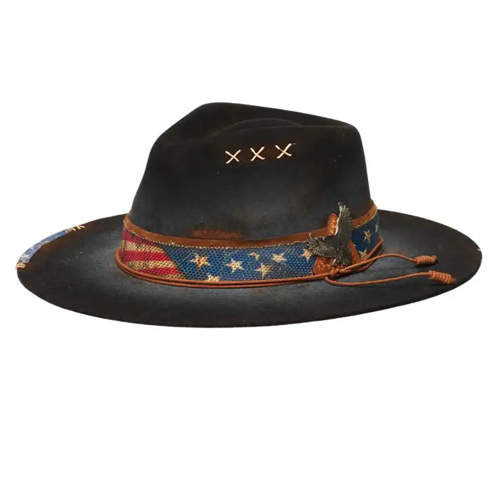 California Hats American Wool Felt Outback Fedora Hat for Men & Women - Western Cowboy Style Sun Protection Hat for Outdoor Adventures, Travel & Country Music Festivals