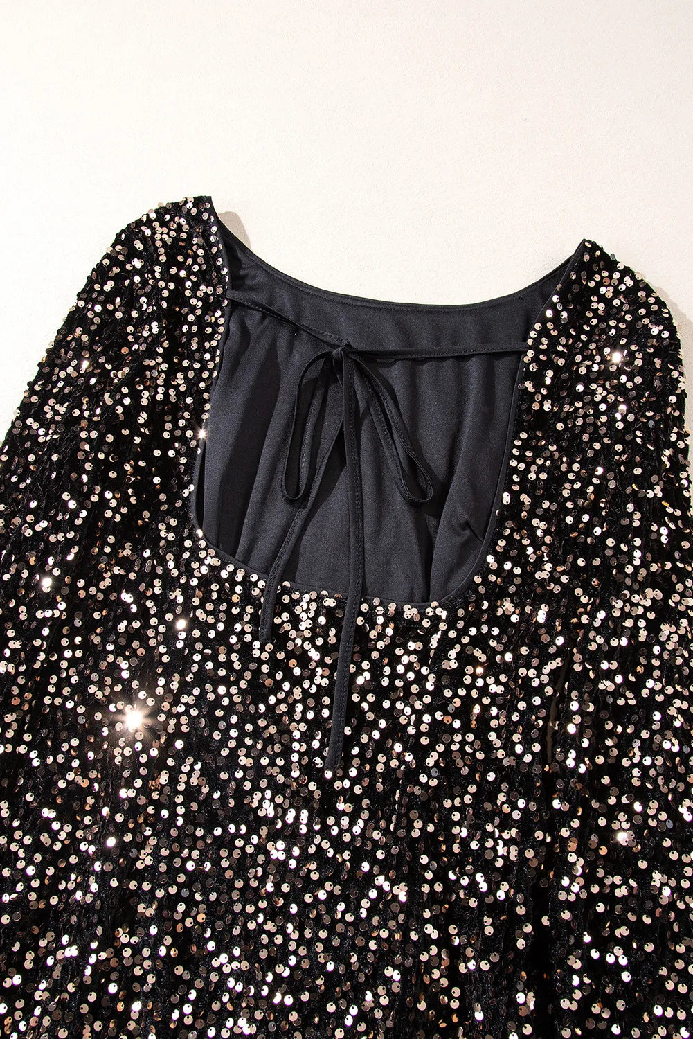 Sparkly Backless Sequin Party Dress for Women - Elegant Round Neck Long Sleeve Formal Gown for Evening Events, Prom, Cocktail Parties & Special Occasions