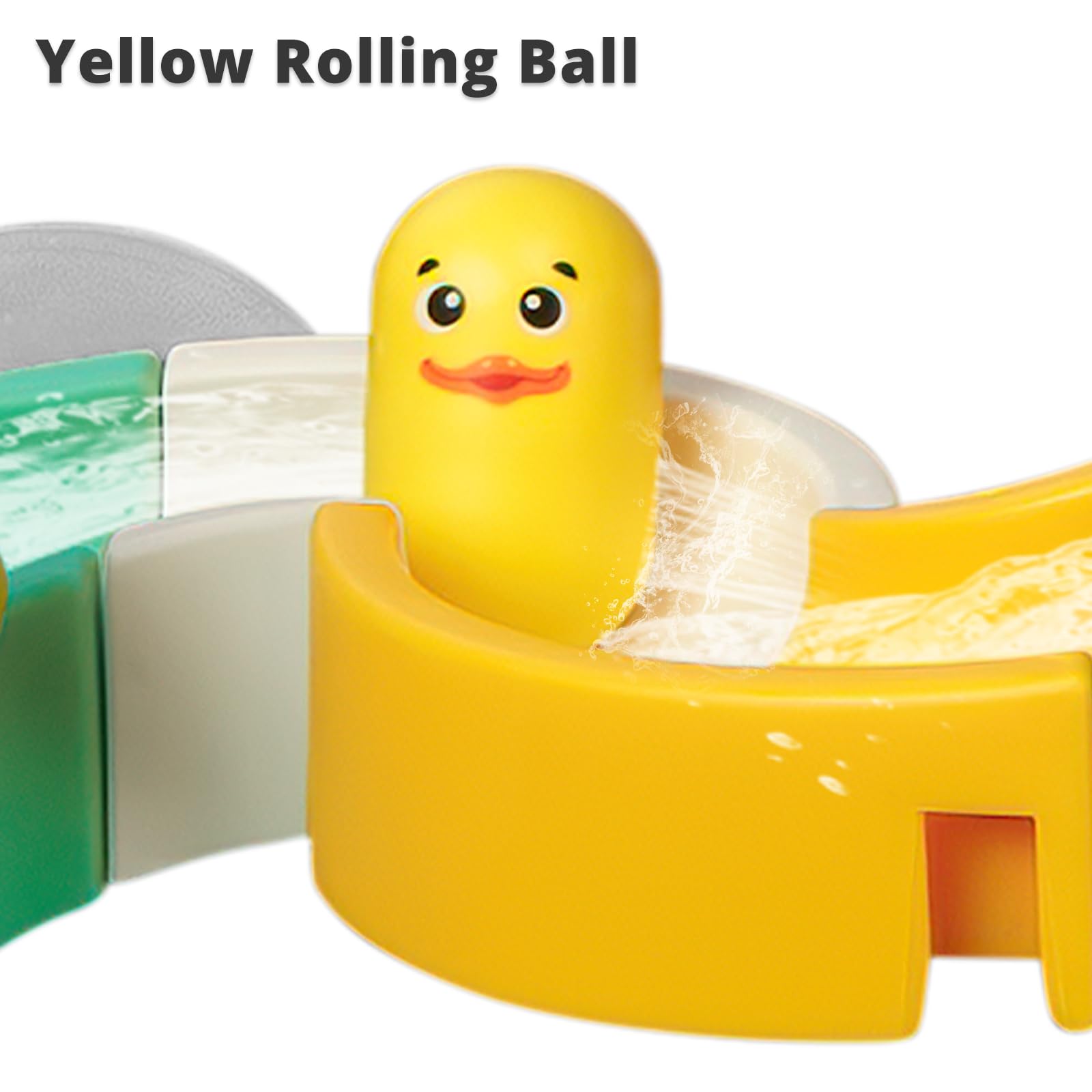 Duck Slide Bath Toys for Kids Ages 3-8 | 51 PCS DIY Building Kit | Fun Bathtub & Pool Time Play Set | Perfect Birthday Gift for Toddlers & Preschoolers