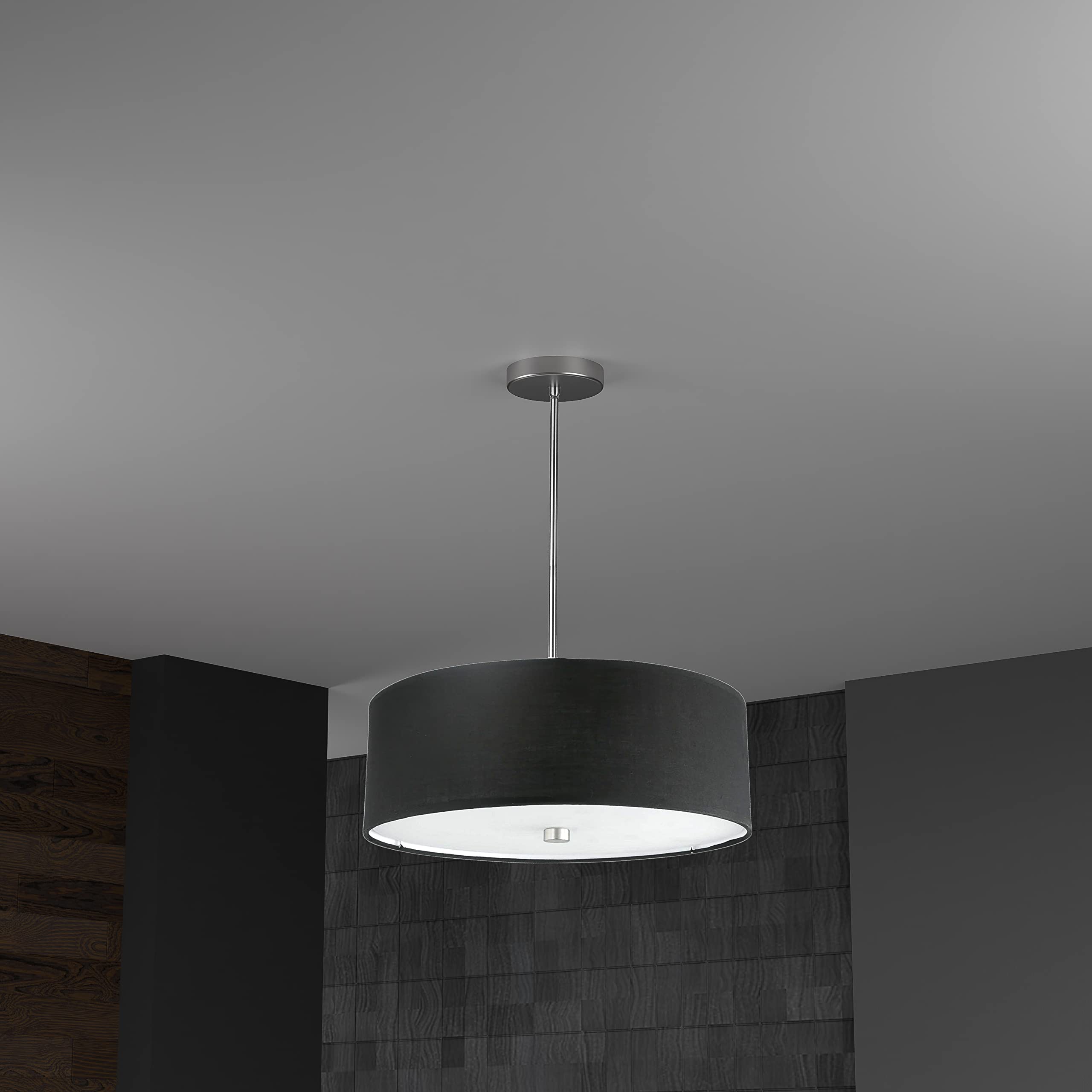 Dainolite 571-204P-PC-BK 4-Light Black Modern Pendant Lighting Fixture for Dining Room, Kitchen Island & Living Room