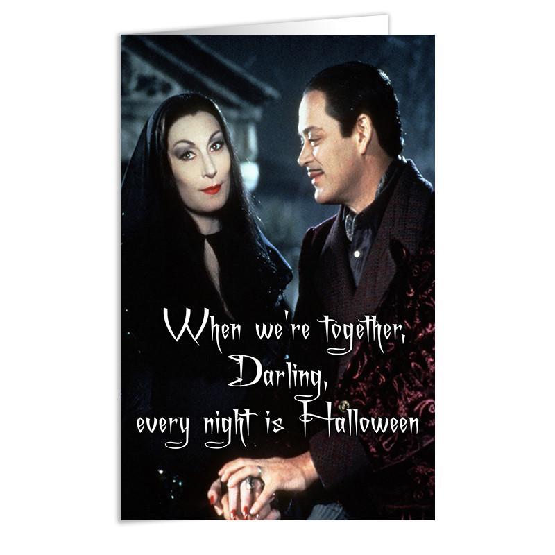 Gomez and Morticia Addams Greeting Card - Perfect for Halloween, Birthday, Anniversary & Gothic Lovers - Unique Addams Family Themed Stationery for Fans