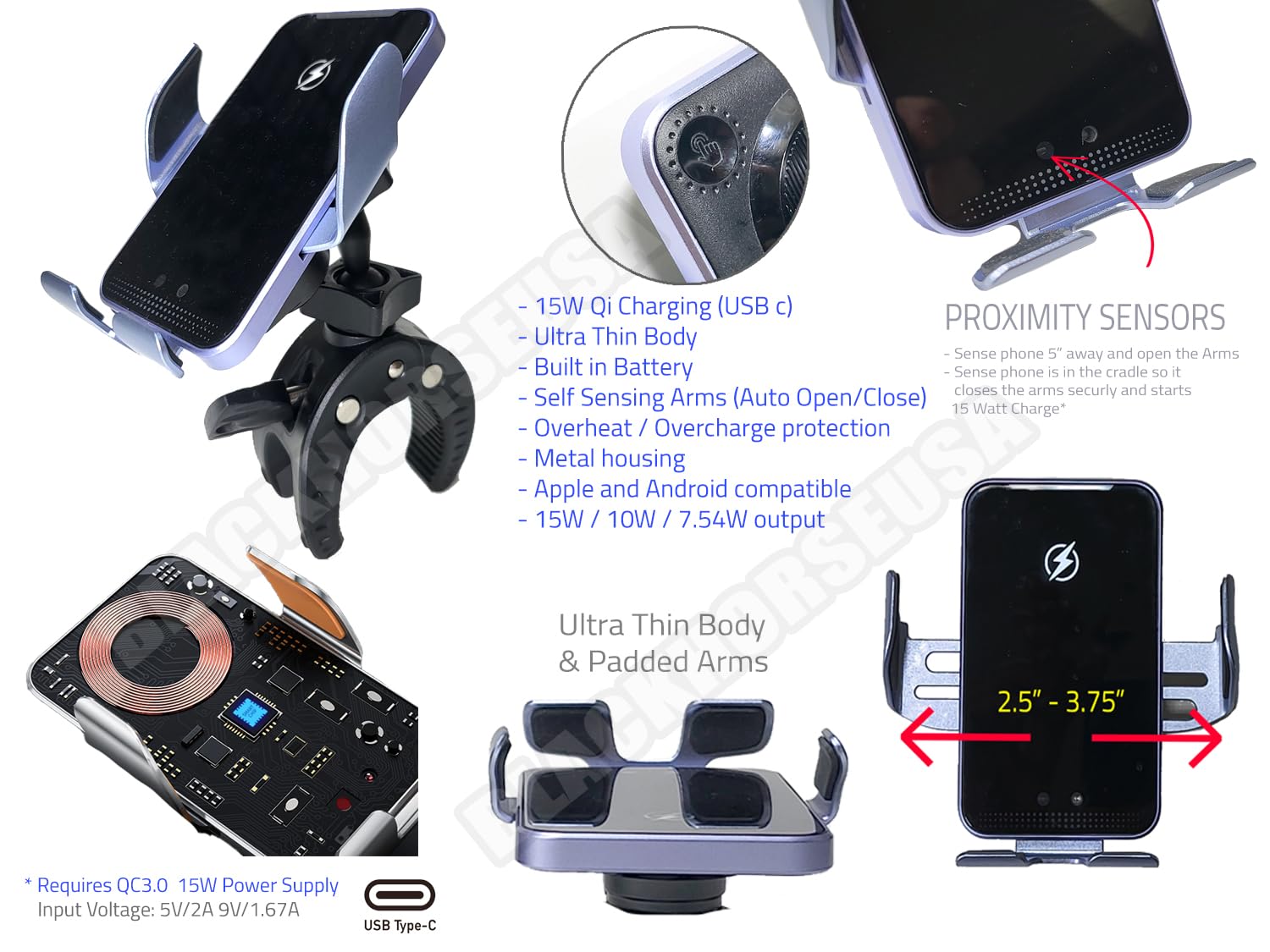15W Qi Fast Wireless Charger & Phone Mount for Ford Bronco (2021-2025) | Center Console Car Accessory | Perfect for Road Trips & Daily Commutes