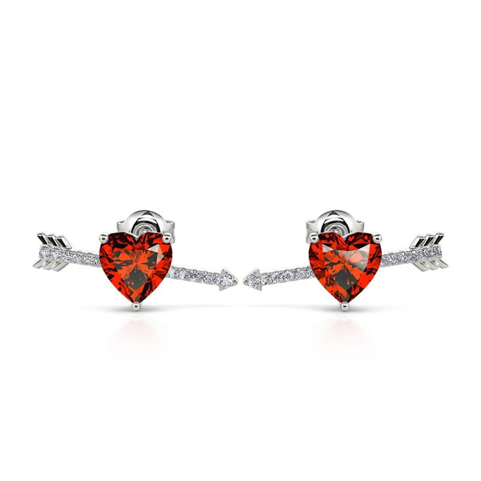 Jeulia 'Arrow to Your Heart' Sterling Silver Earrings for Women - Elegant Anniversary, Engagement, Wedding, Christmas & Valentine's Day Gift for Her, Wife or Girlfriend with Jewelry Box | Perfect for Romantic Occasions & Special Celebrations