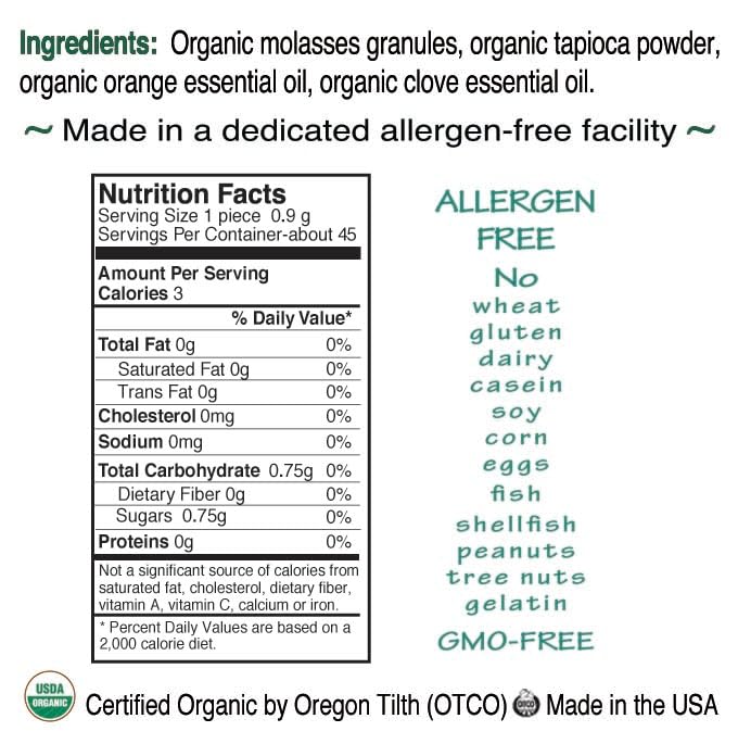 Organic Clove Herbal Pastilles by St. Claire's - 8oz Refill Bag | Gluten-Free, Vegan, Non-GMO, Plant-Based, Allergen-Free | Made in Allergy-Safe Facility | Perfect for Travel, Office & Natural Throat Soothing