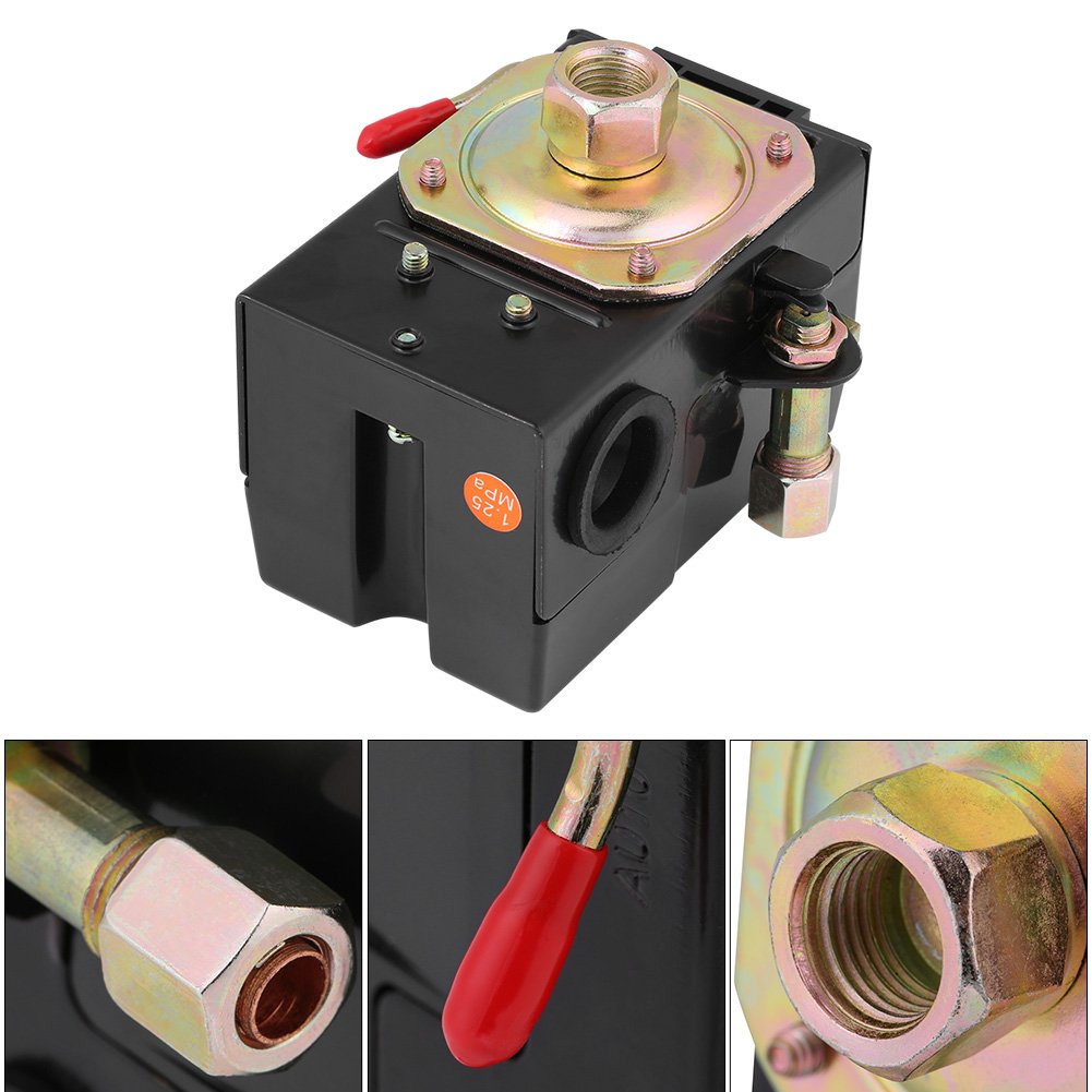 Heavy Duty Air Compressor Pressure Switch 135-175 PSI, 240V 26 Amp Single Port Replacement Control - Perfect for Industrial Air Compressors, Workshop Tools & Pneumatic Systems