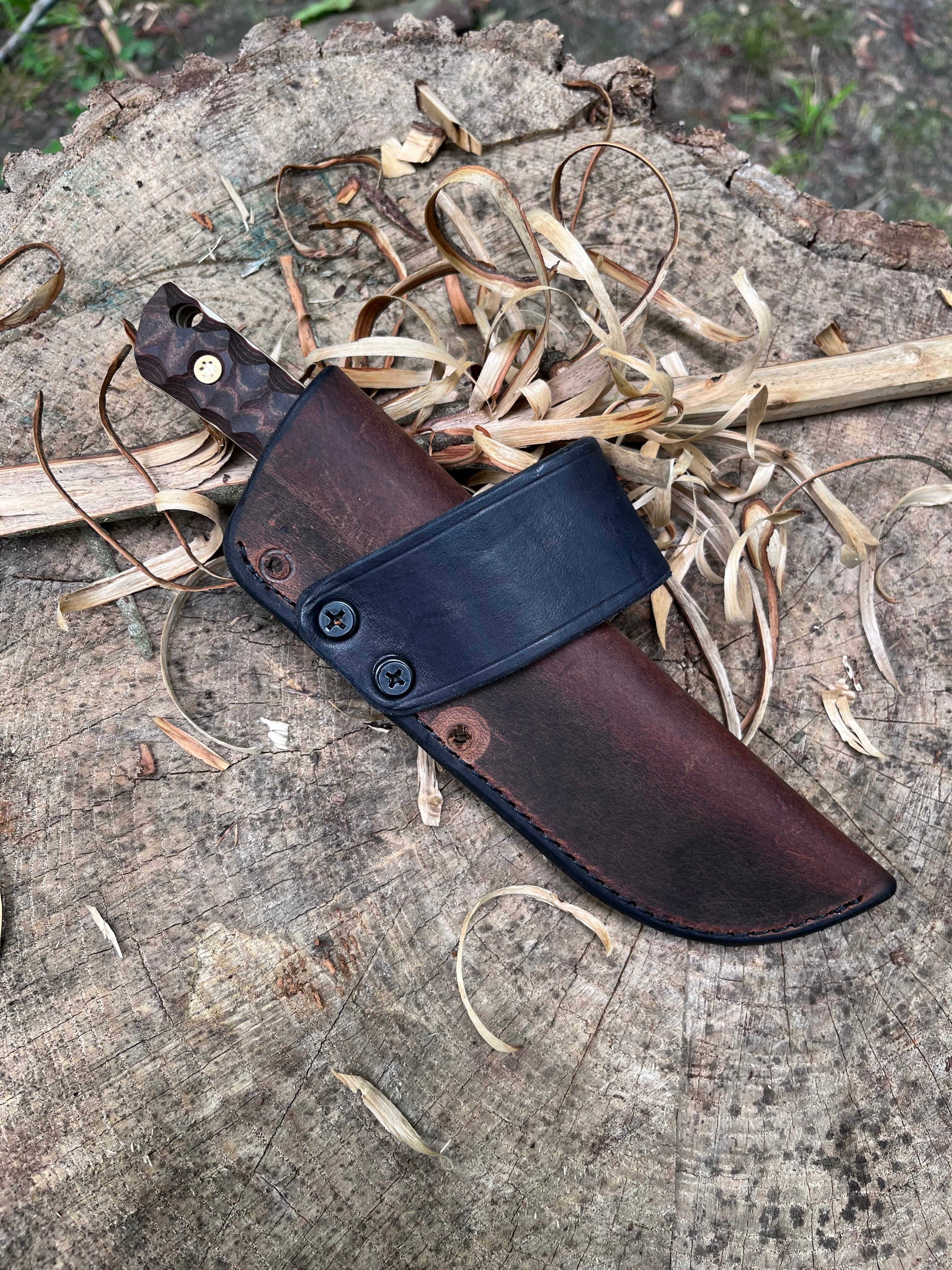 Premium Modular Leather Sheath - Durable & Customizable Knife Holder for Outdoor, Camping & EDC Use