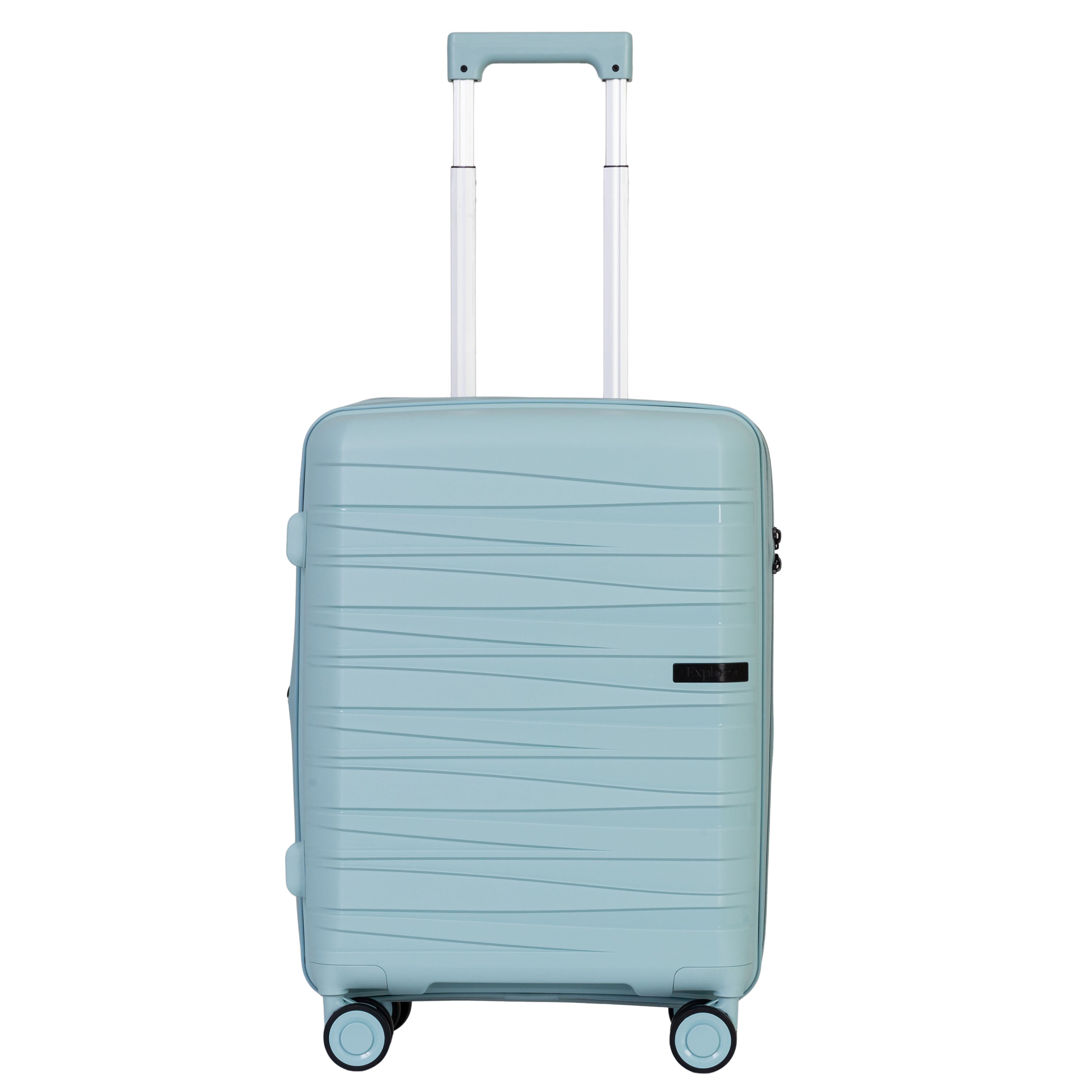 Explorer Breeze Anti-Theft Expandable 2-Piece Luggage Set (Carry-On & Medium Checked) - Lightweight Durable Suitcases for Travel, Business Trips & Vacations