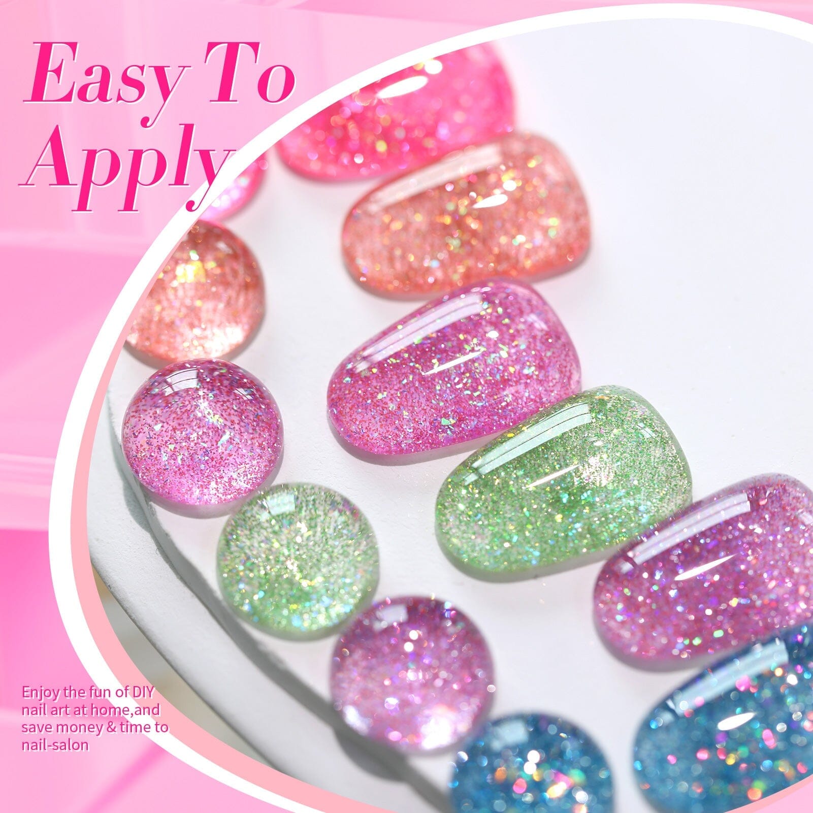 Professional Reflective Gel Polish Set with Mica Flakes - Neon #03 (7ml) for Nail Art & DIY Manicures at Home